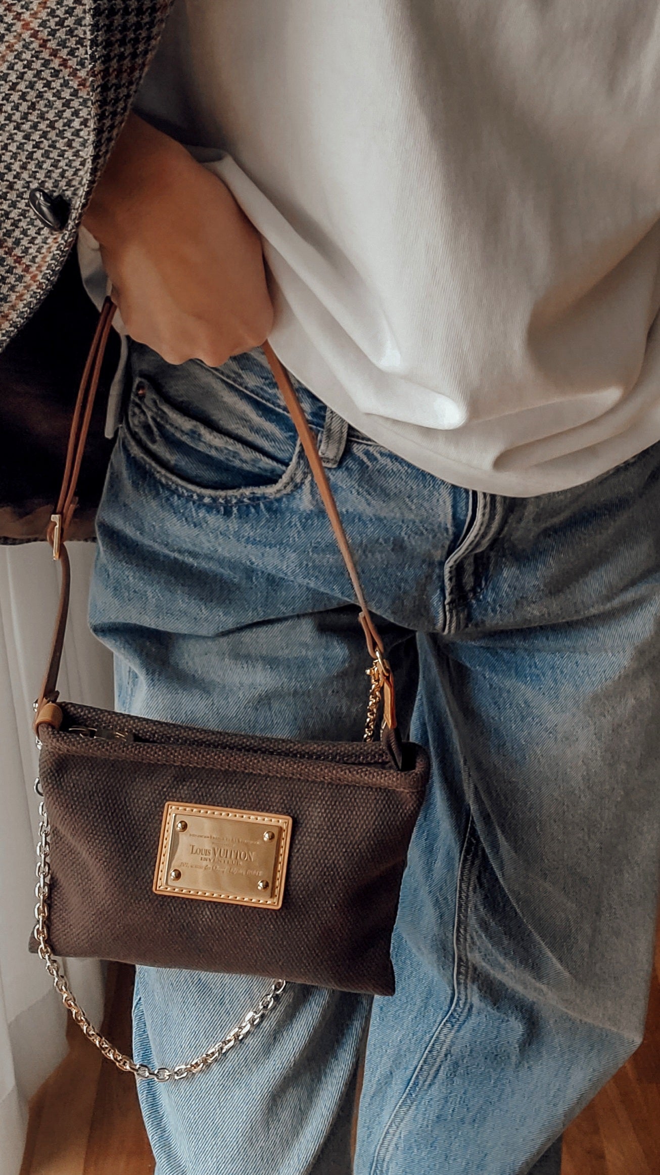 Authentic Louis Vuitton Upcycle Shoulder Purse on Chain/ Strap