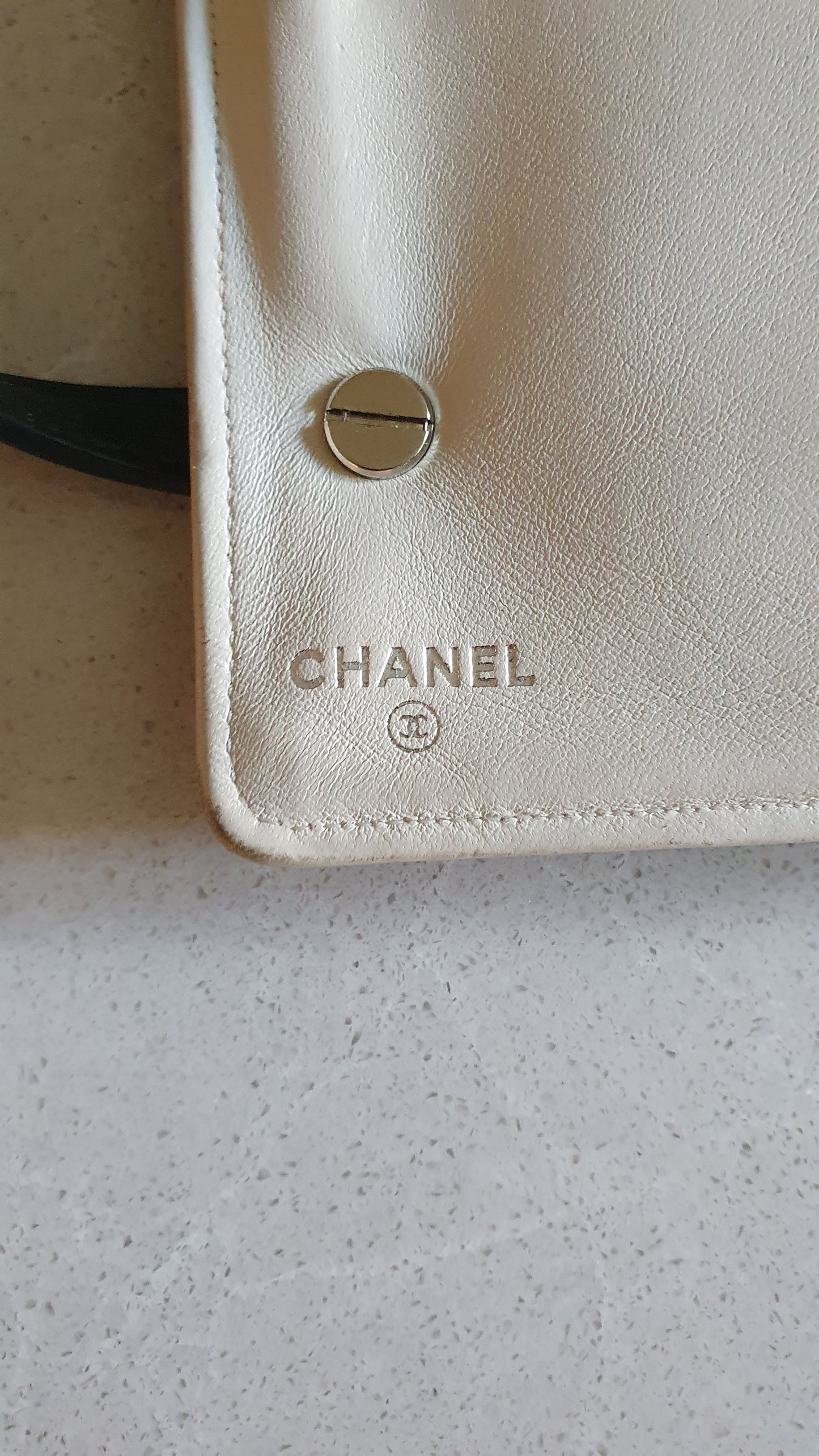 Authentic Chanel Upcycle Black Leather Wallet with Straps