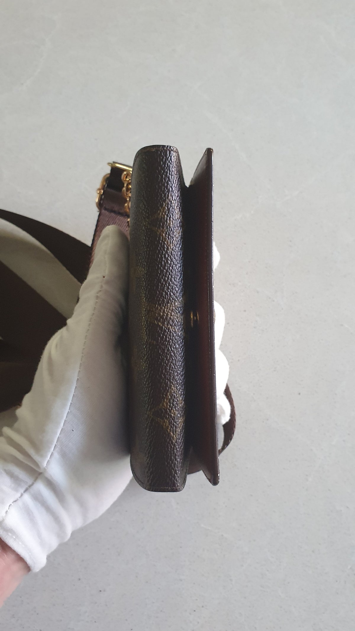 Authentic Vintage Louis Vuitton Upcycle Small Wallet (2) with Strap and Chain
