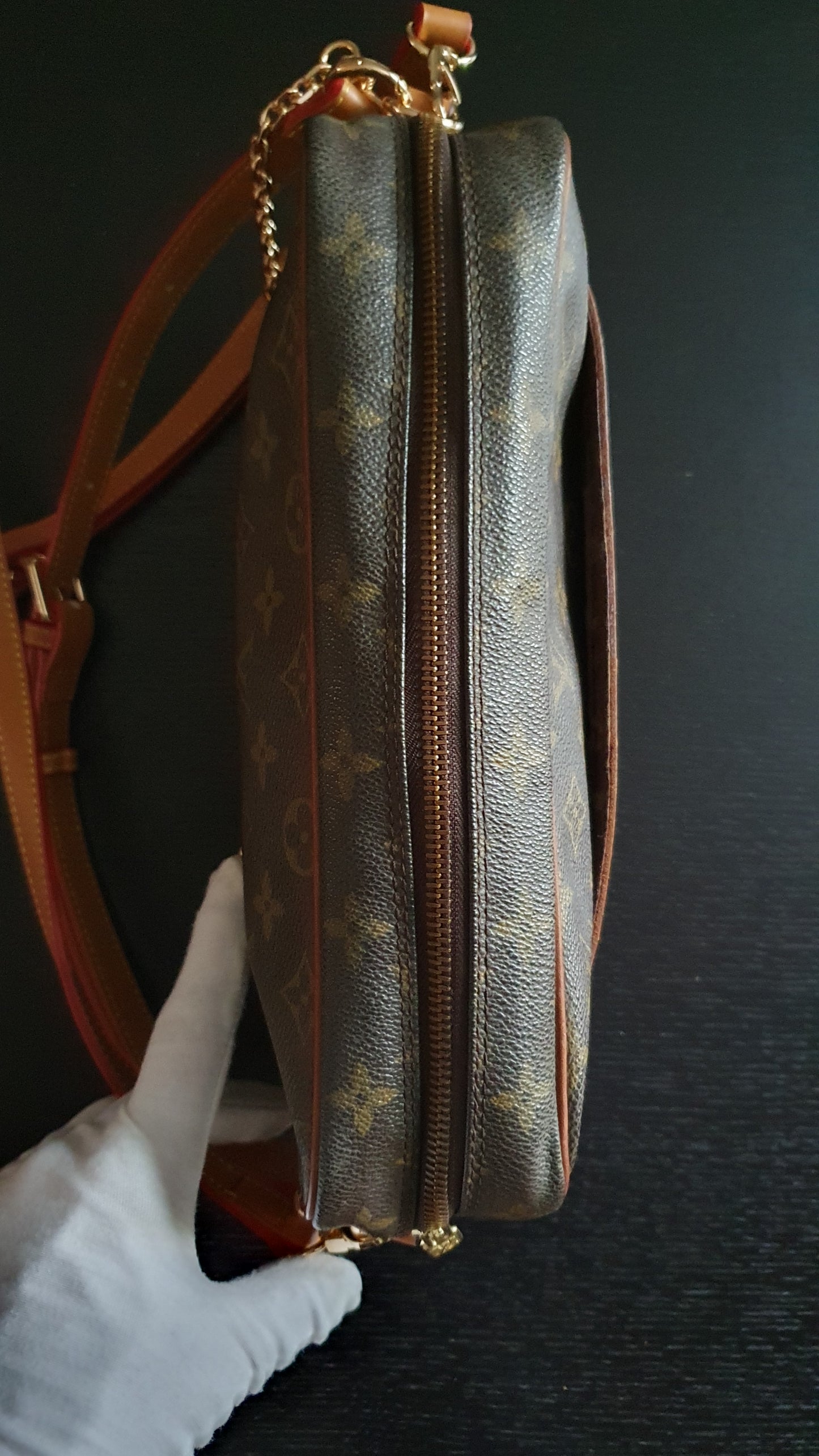 Authentic Vintage Louis Vuitton Upcycle Purse with 2 Straps & Chain