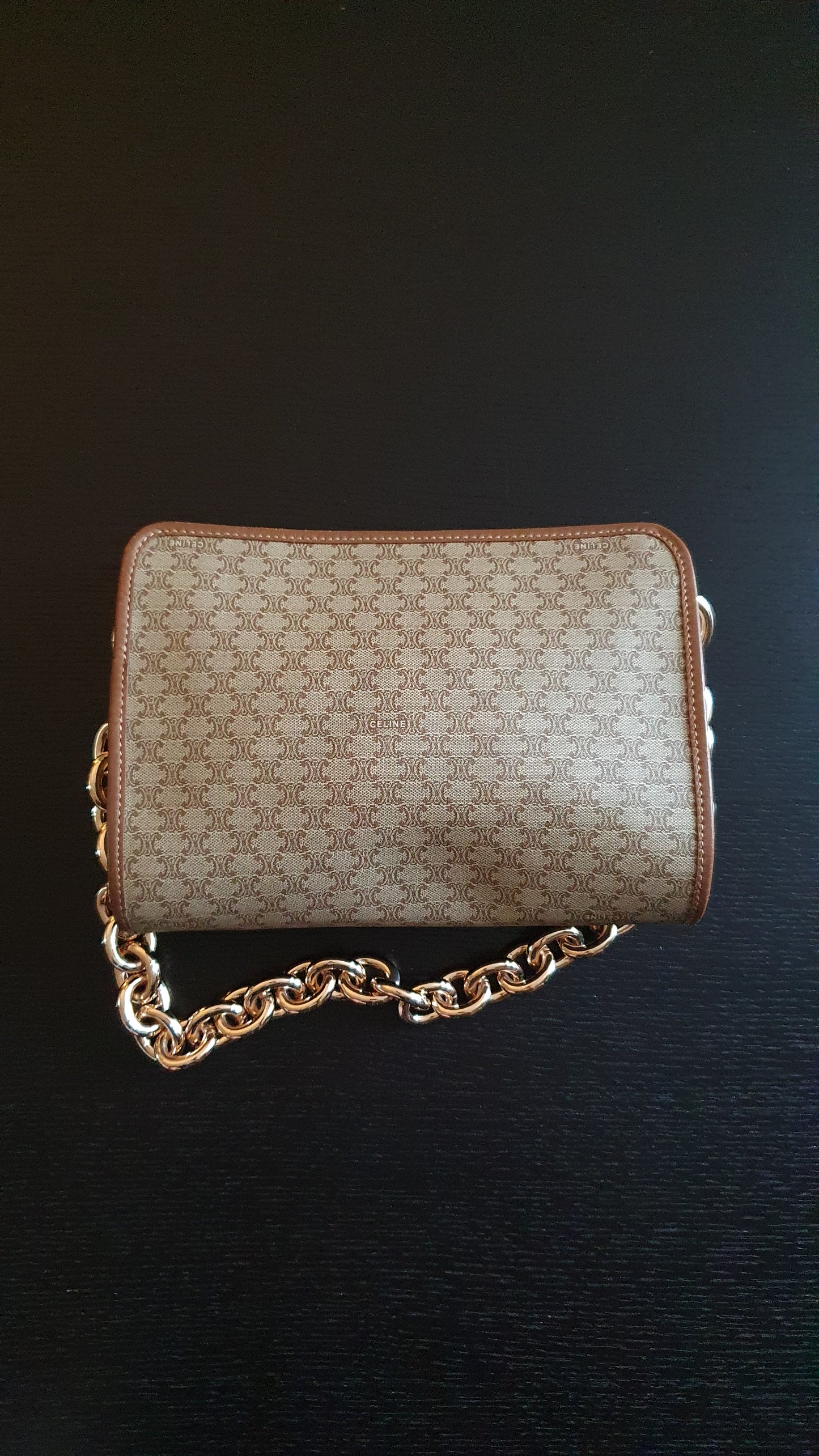 Authentic Vintage Celine Upcycle Tan Shoulder Purse