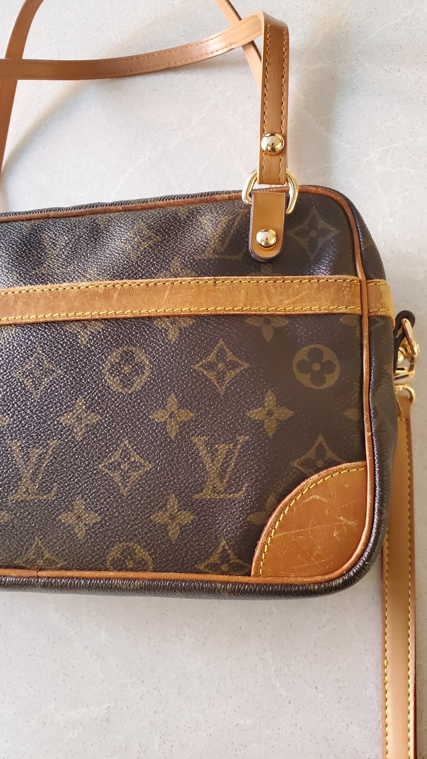 Authentic Vintage Louis Vuitton Upcycle Large Purse with Straps