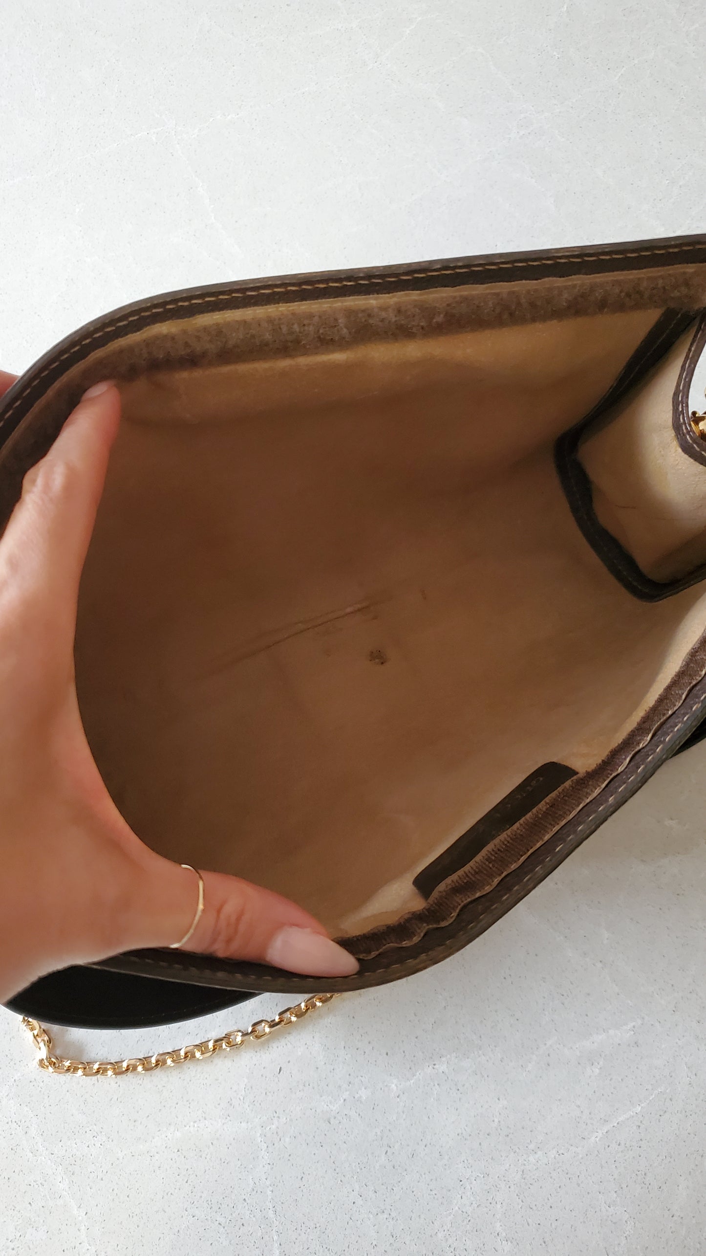 Authentic Vintage Upcycle Gucci Bag on Strap & Chain