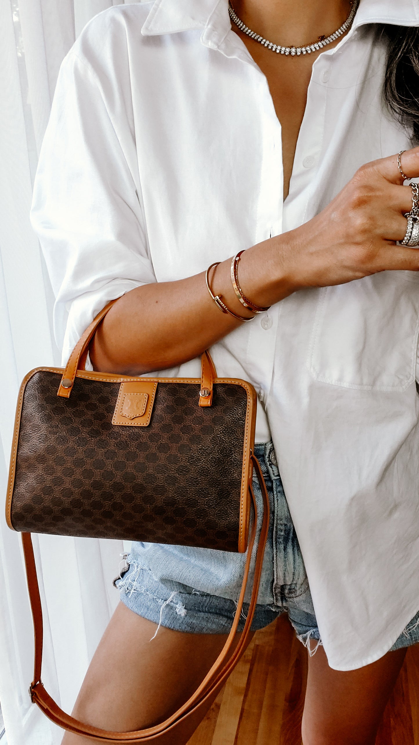 Authentic Vintage Celine Upcycle Purse with Straps