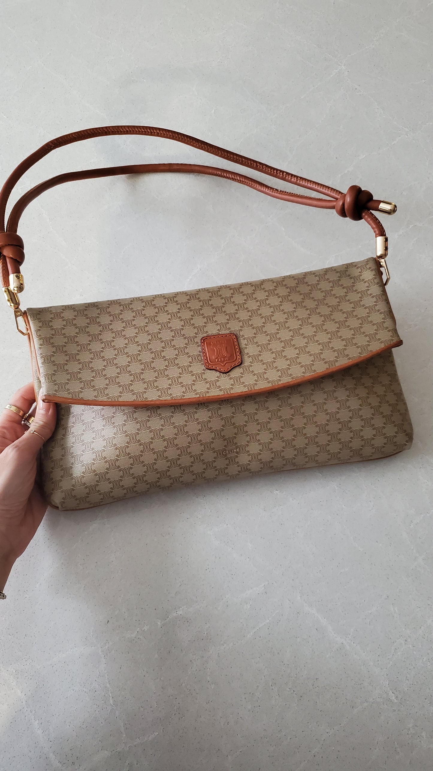 Authentic Vintage Celine Upcycle Purse with Strap