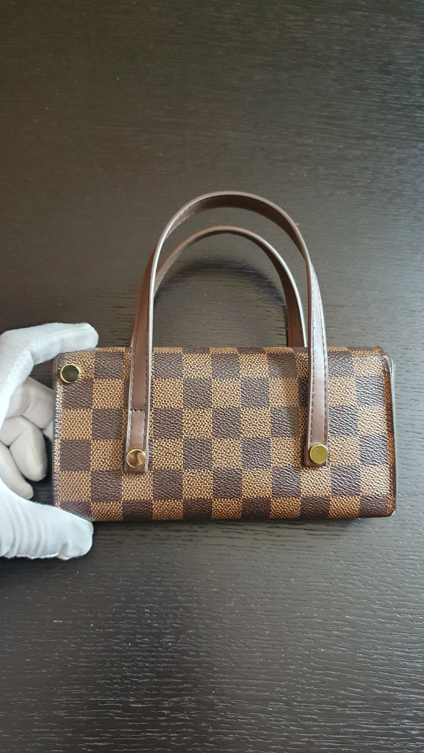 Authentic Vintage Louis Vuitton Upcycle Brown Damier Wallet with Straps