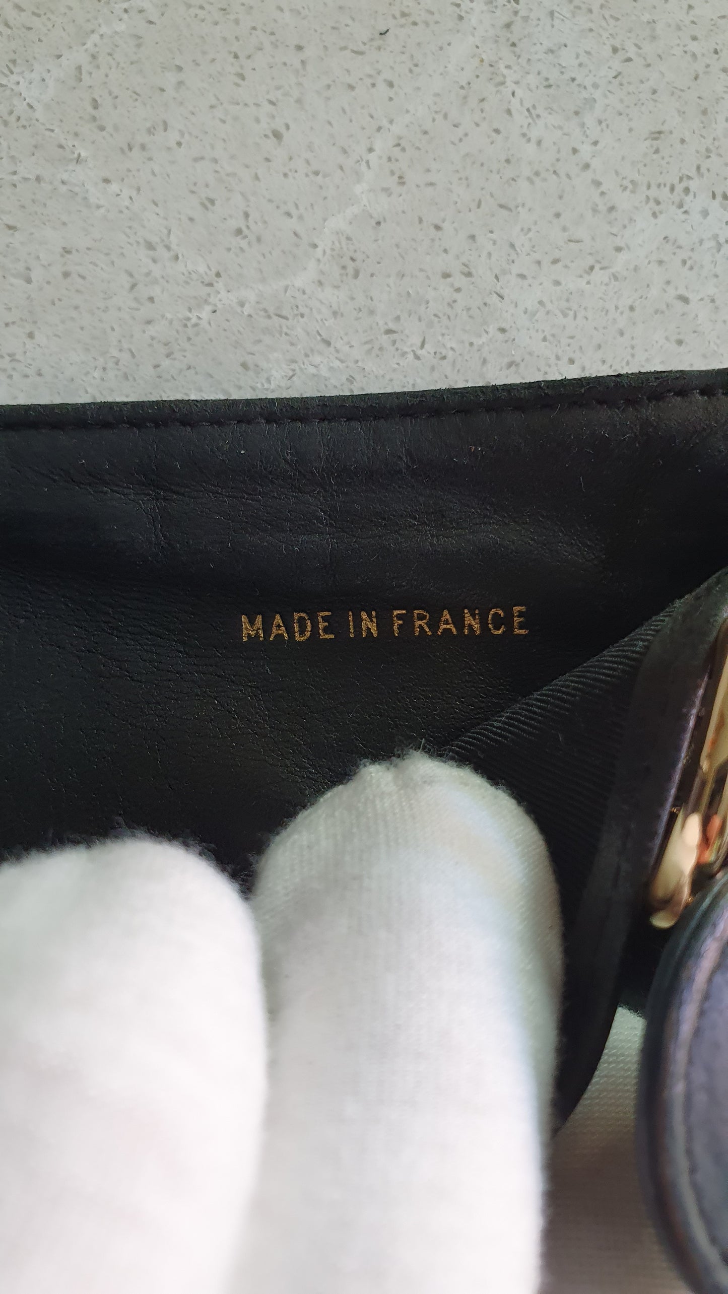 Authentic Chanel Upcycle Small Black Compact Wallet with Single Handle