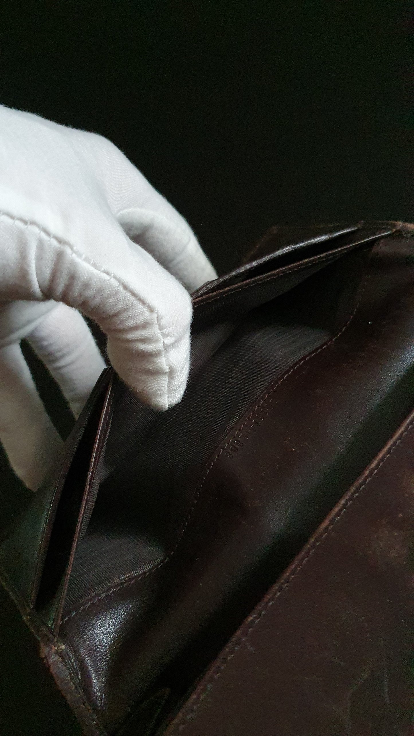 Authentic Gucci Upcycle Brown Wallet with Shoulder Strap