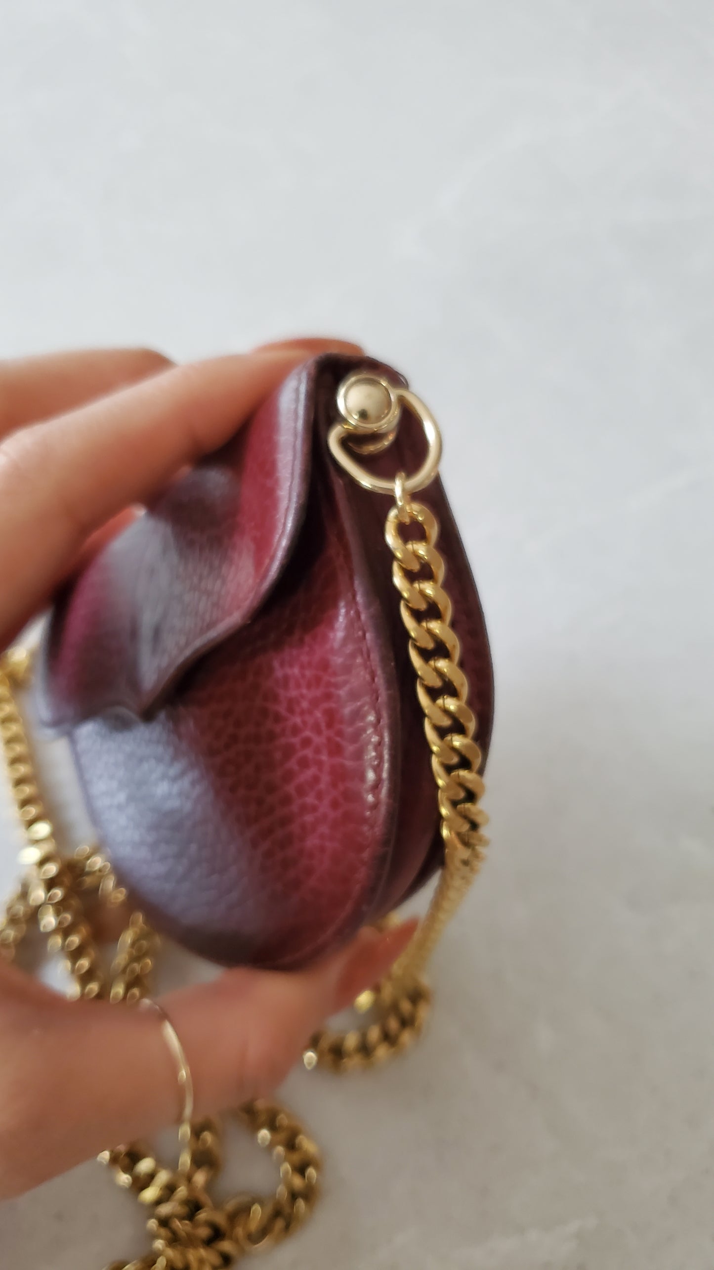 Authentic Vintage Cartier (1/2) Upcycle Mini Pouch on Chain