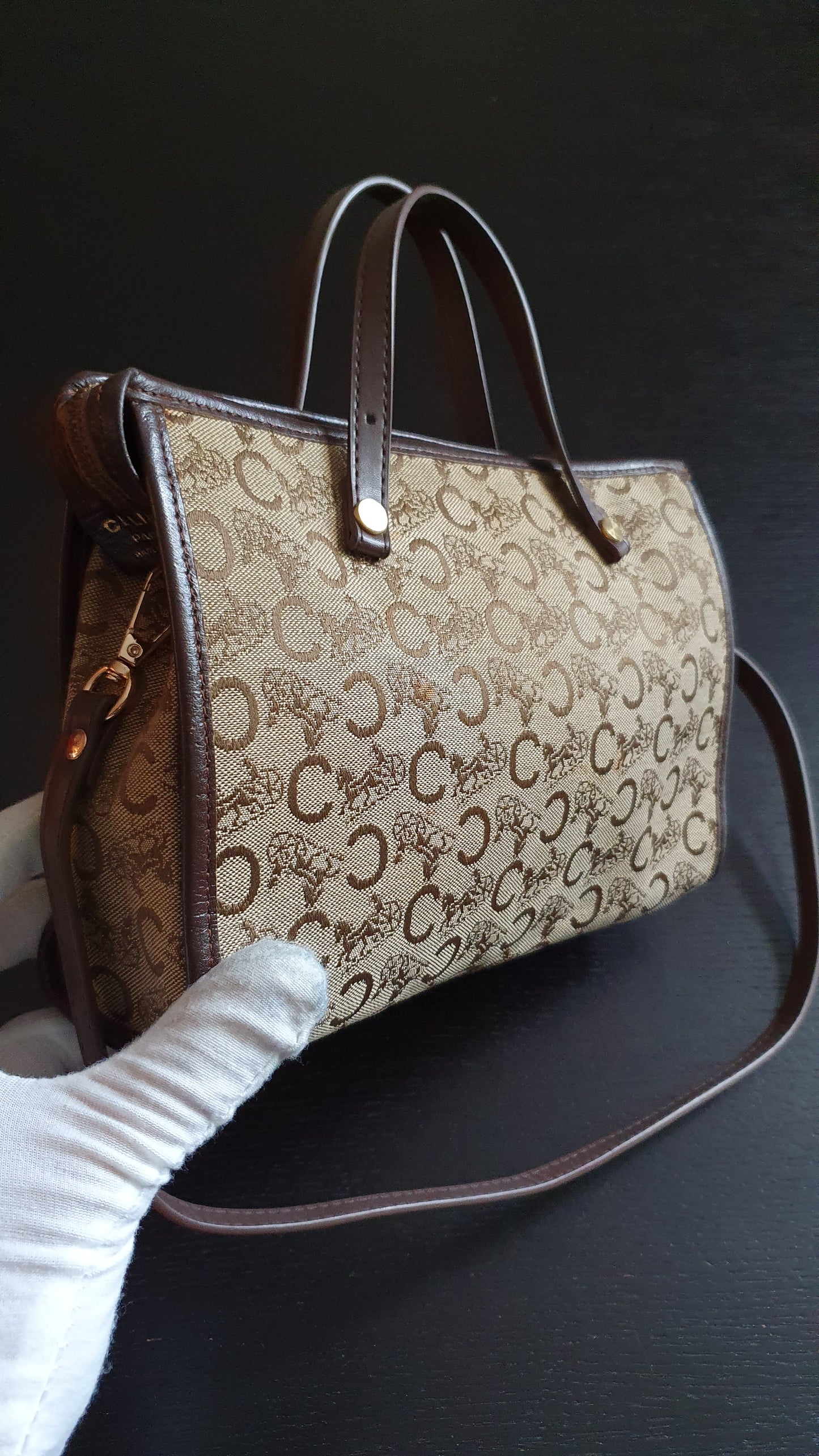 Authentic Vintage Celine Upcycle Purse with Straps