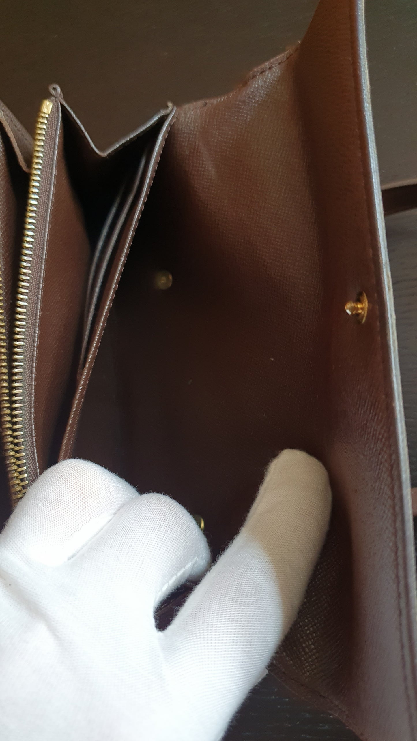 Authentic Vintage Louis Vuitton Upcycle Brown Damier Wallet with Straps