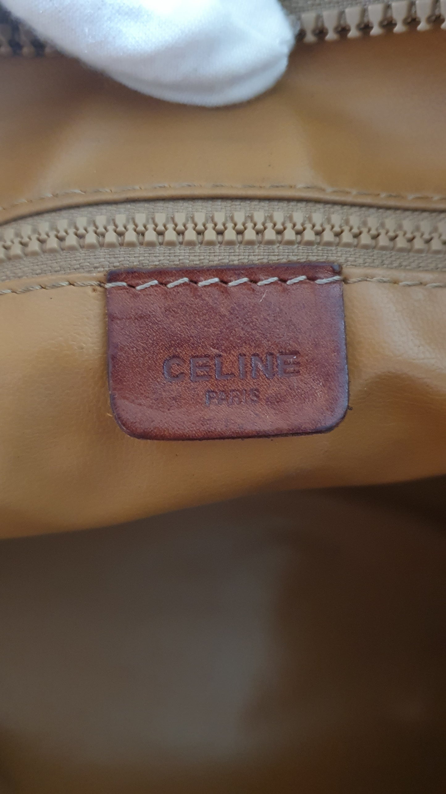 Authentic Vintage Celine Upcycle Tan/ Brown Versatile Purse with Knotted Strap