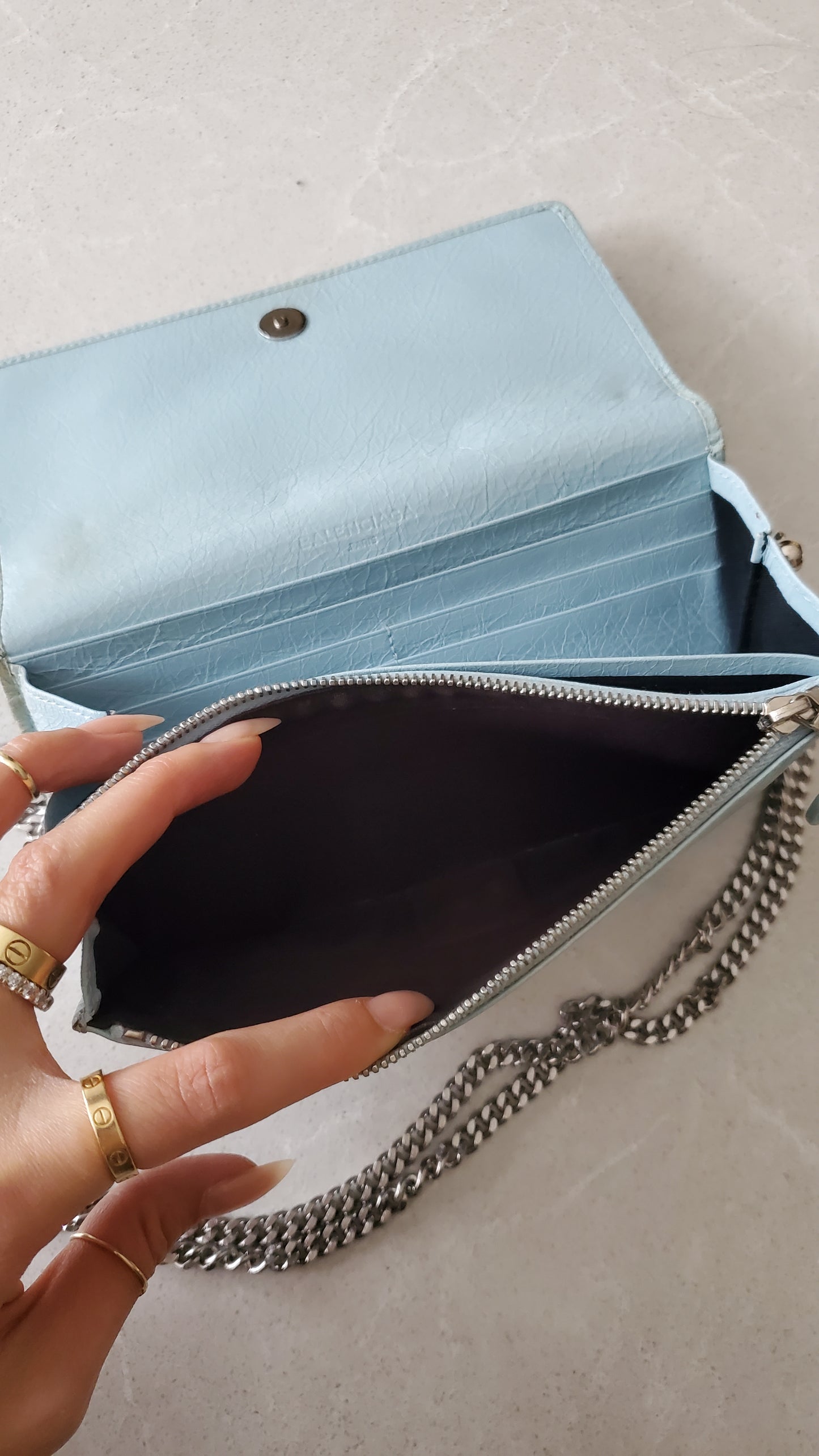 Authentic Balenciaga Upcycle Wallet on Chain