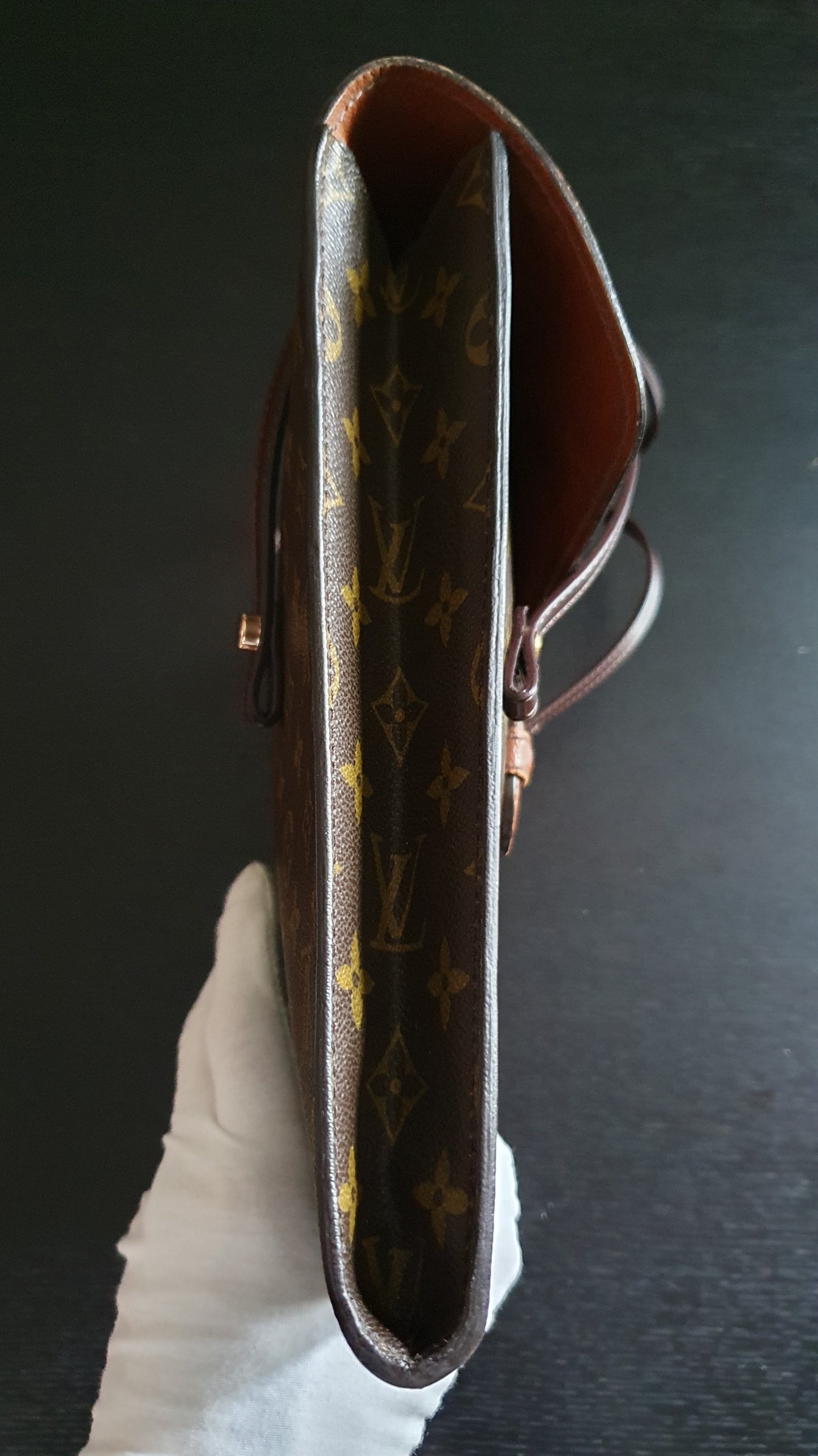 *Rare* Authentic Vintage Louis Vuitton Upcycle Brown Versatile Purse with Handle Straps