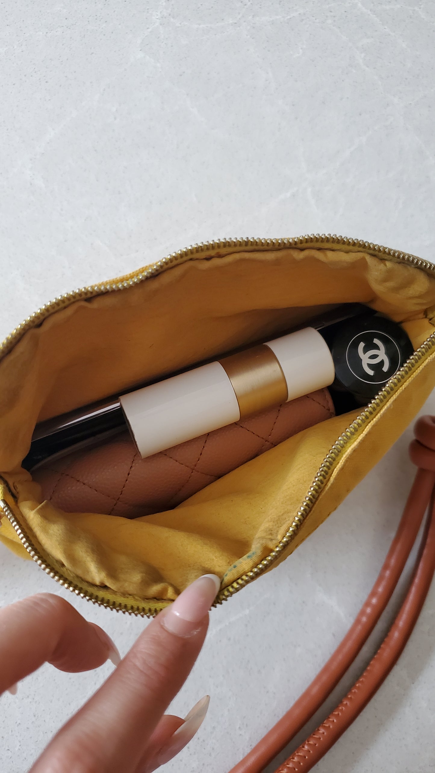 Authentic Hermès Upcycle Canvas Pochette with Strap