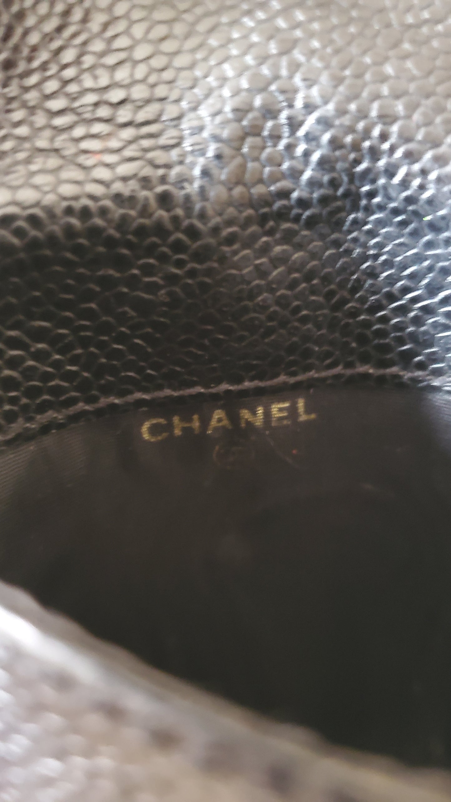 Authentic Vintage Chanel Upcycle Versatile Black Caviar Small Pouch on Chain