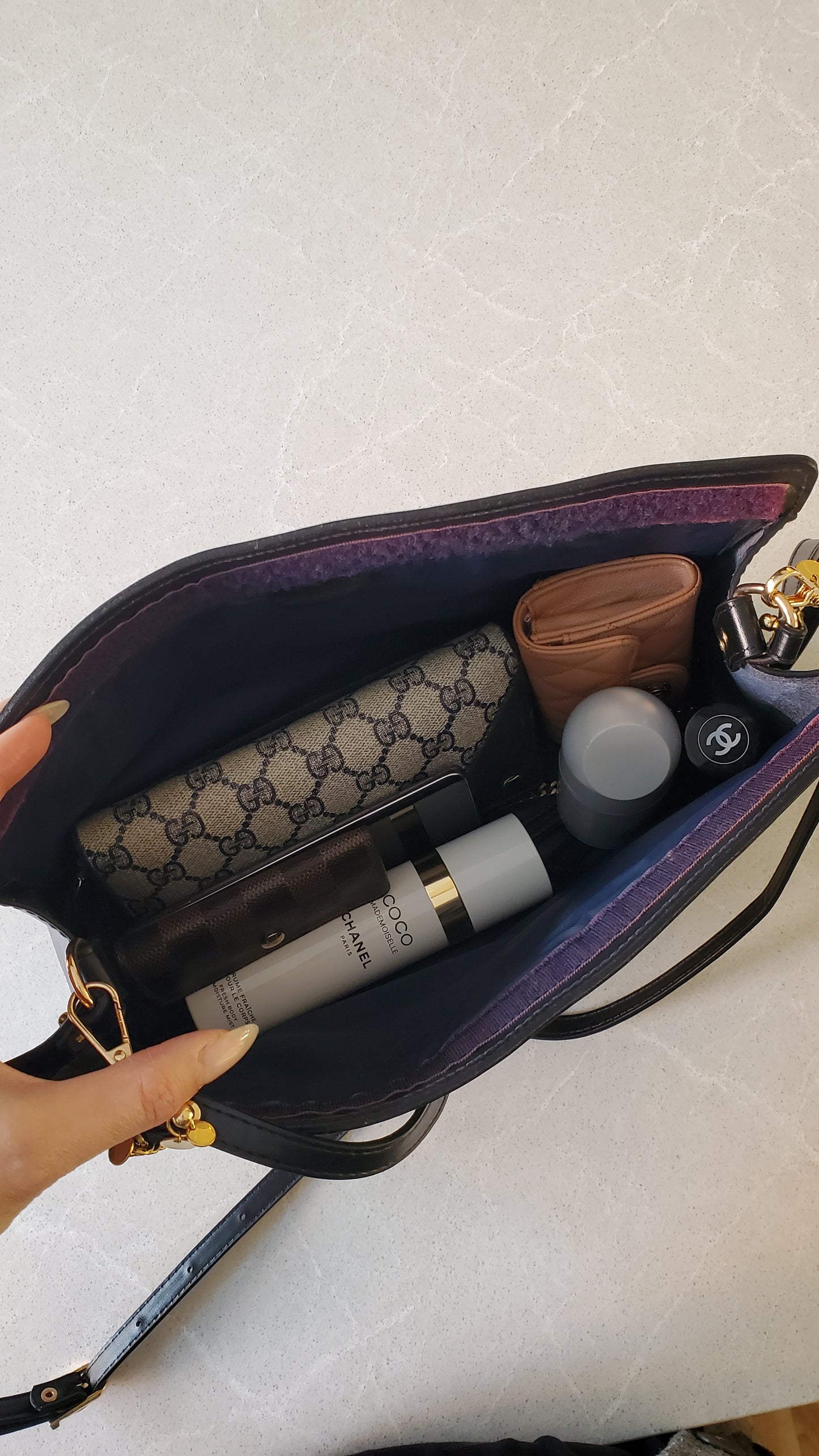 Authentic Vintage Upcycle Gucci Large Bag on Chains (with velcro closing)