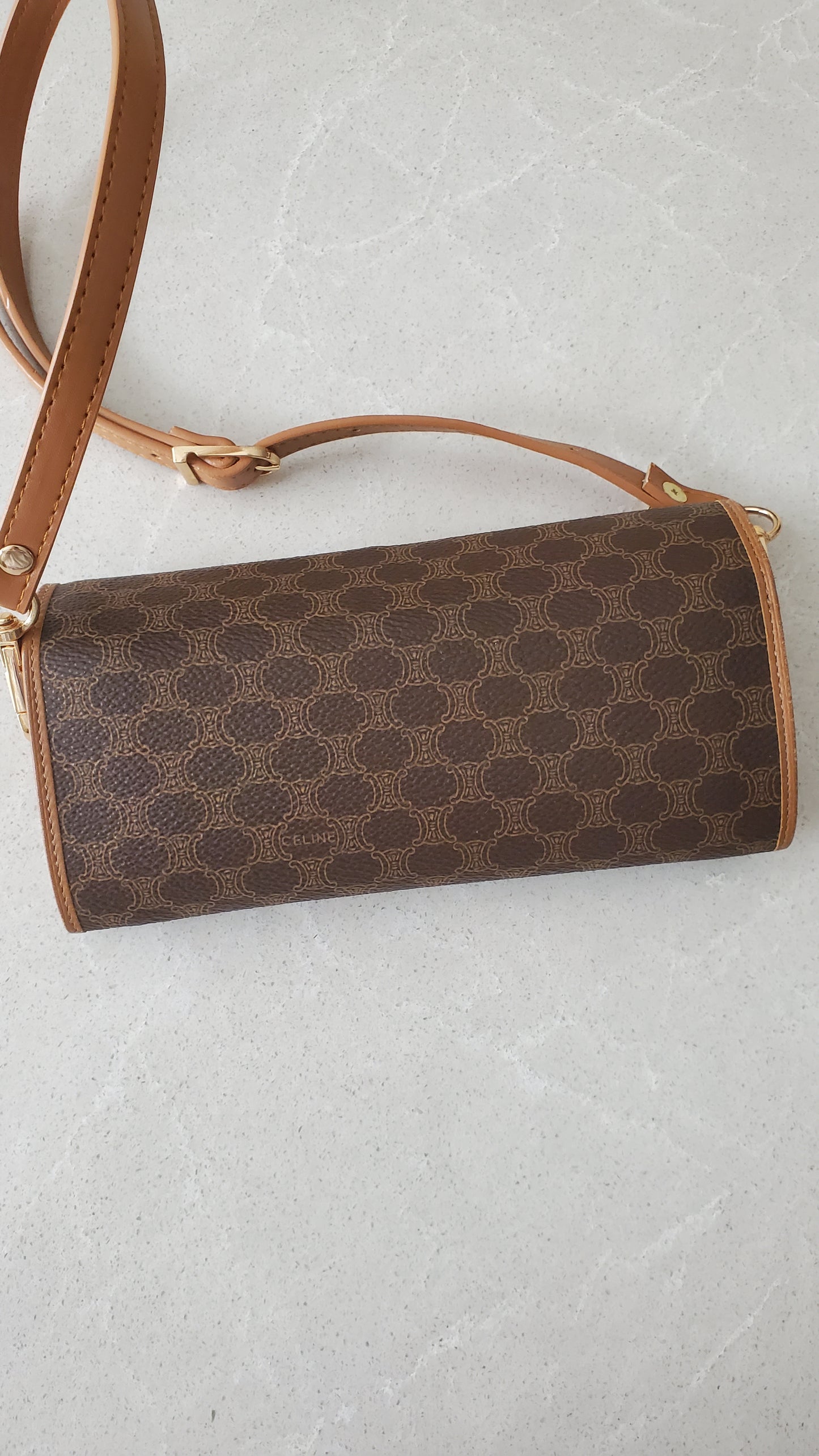 Authentic Vintage Celine Upcycle Shoulder Wallet with Strap