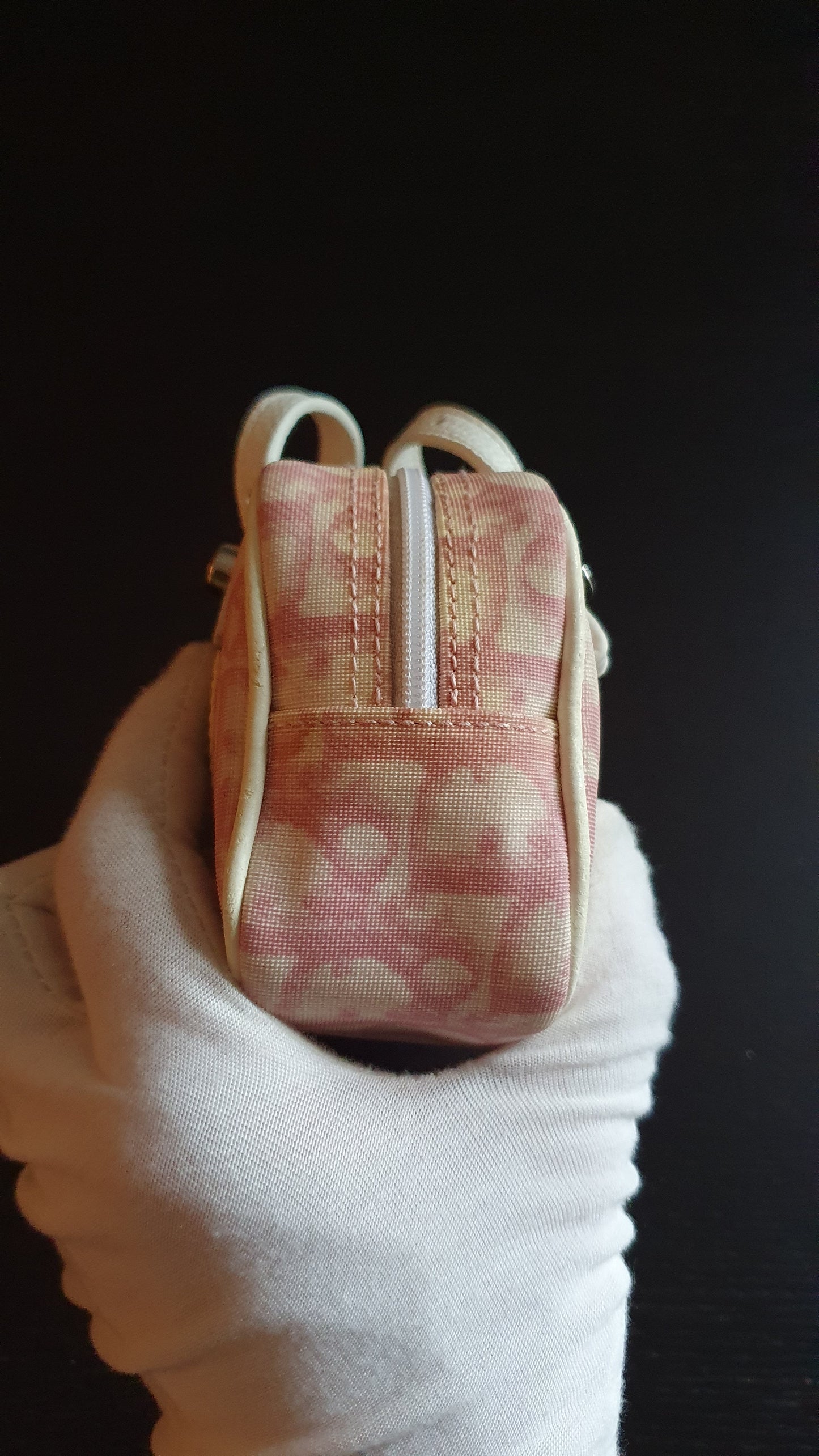 Authentic Vintage Dior Upcycle Pink Shoulder Pouch Purse with Two Handles