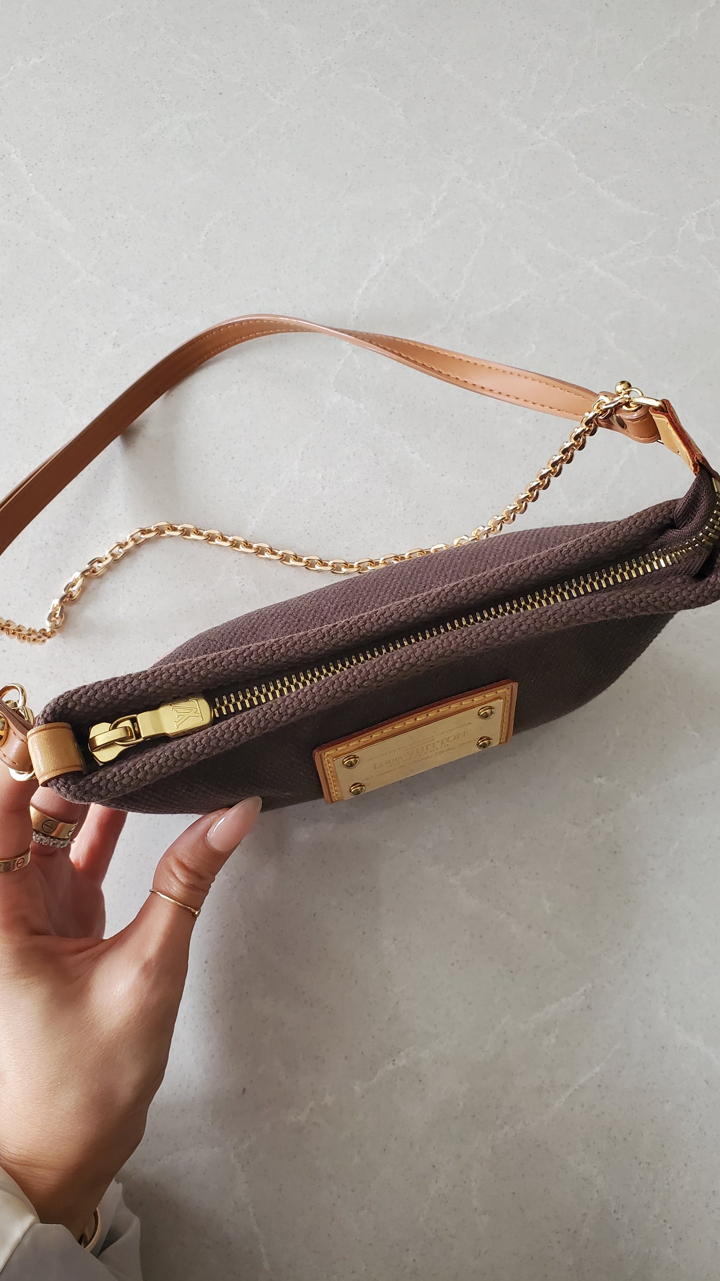 Authentic Louis Vuitton Upcycle Shoulder Purse on Chain/ Strap