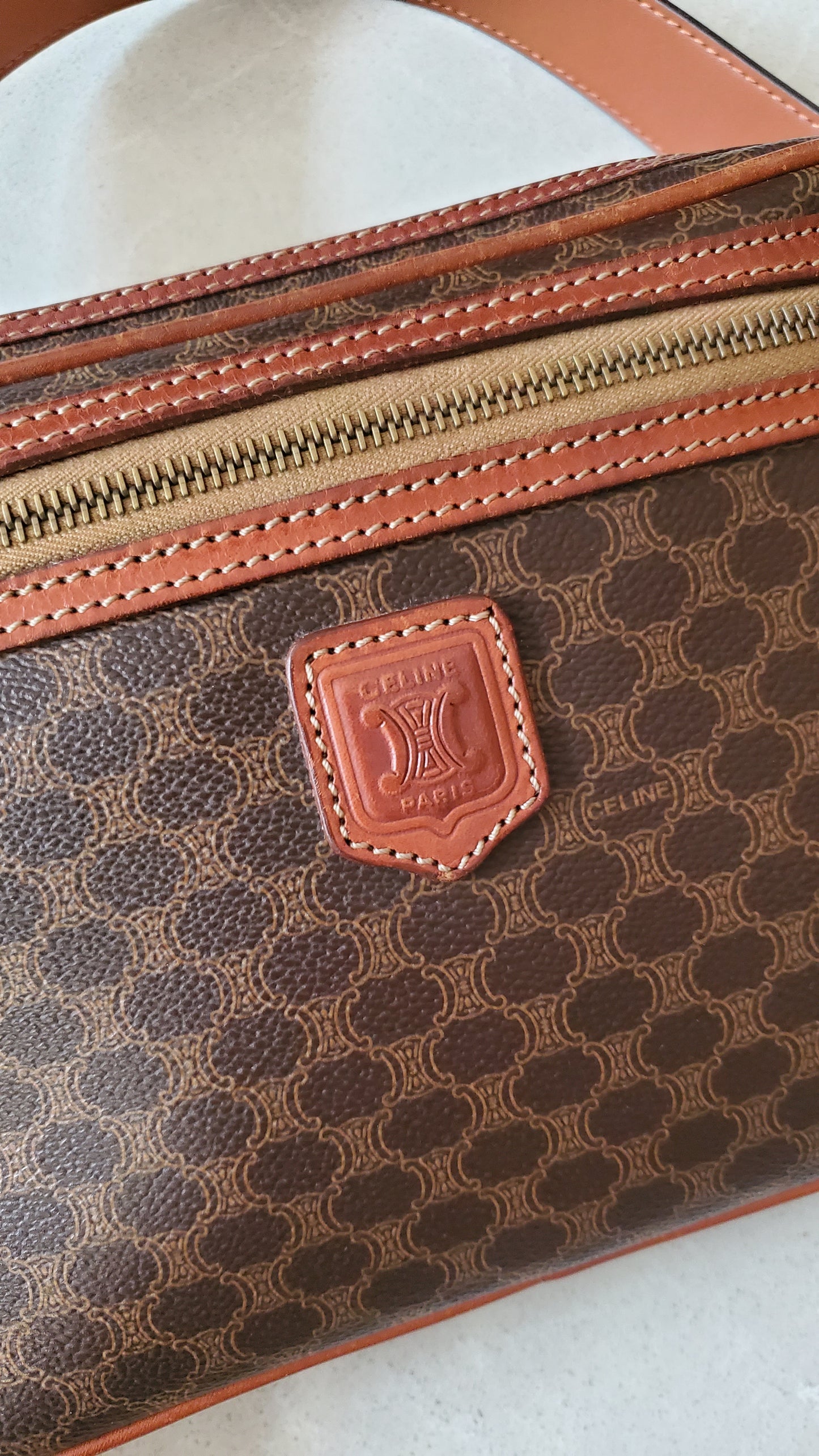 Authentic Vintage Celine Upcycle Purse on Chain & Strap