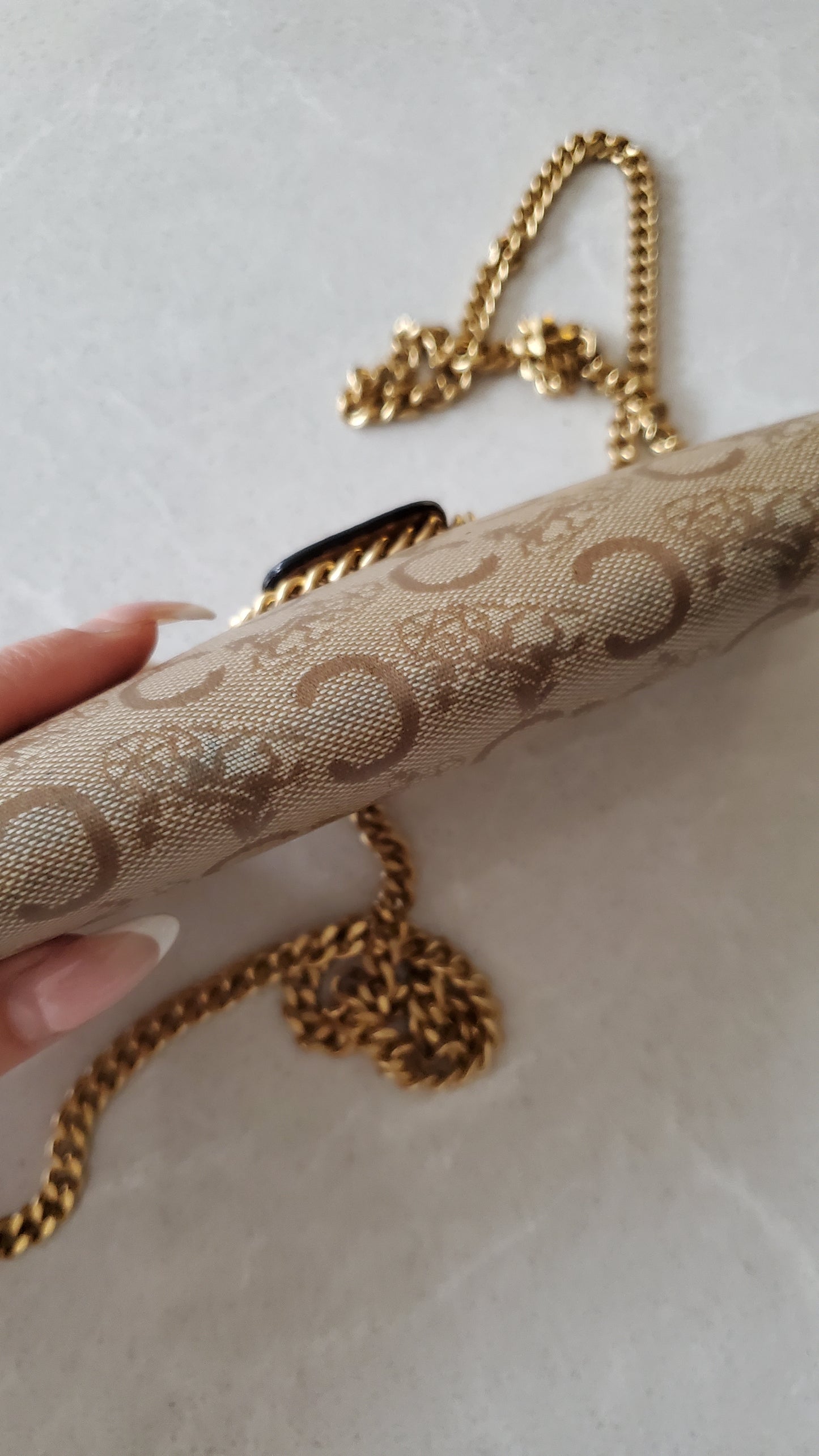 Authentic Vintage Celine Upcycle Long Wallet on Chains