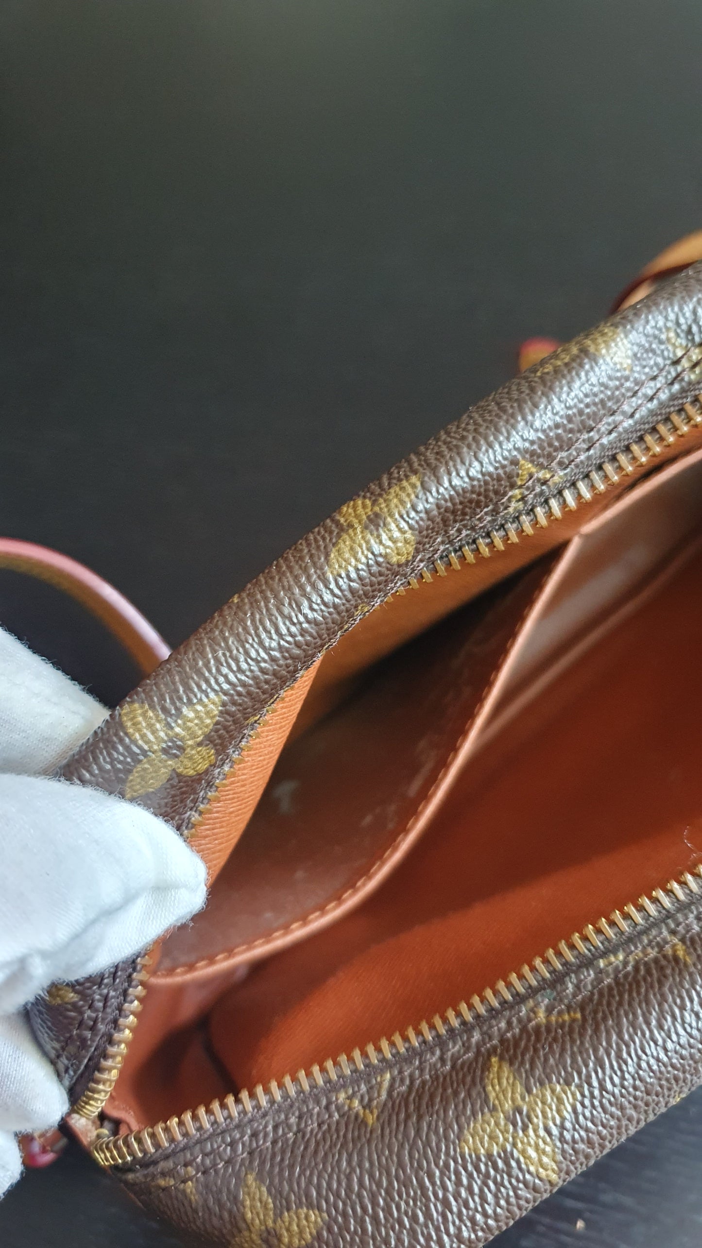 Authentic Vintage Louis Vuitton (873.SL) Upcycle Purse with Strap & Chain