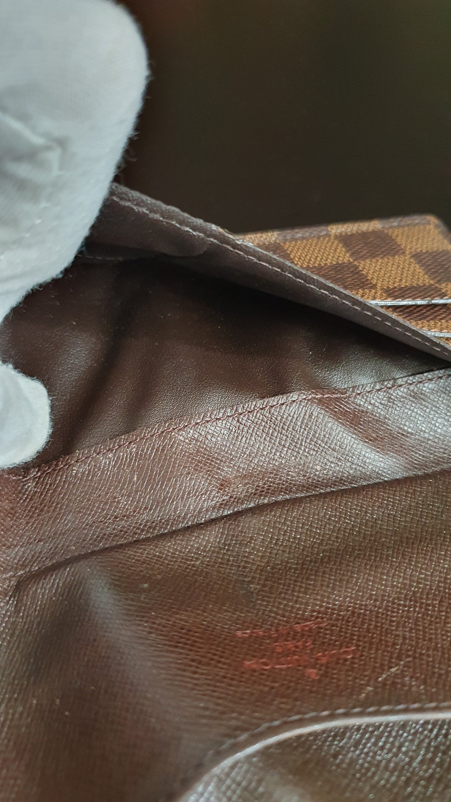 Authentic Louis Vuitton (2) Upcycle Brown Damier Wallet with Straps
