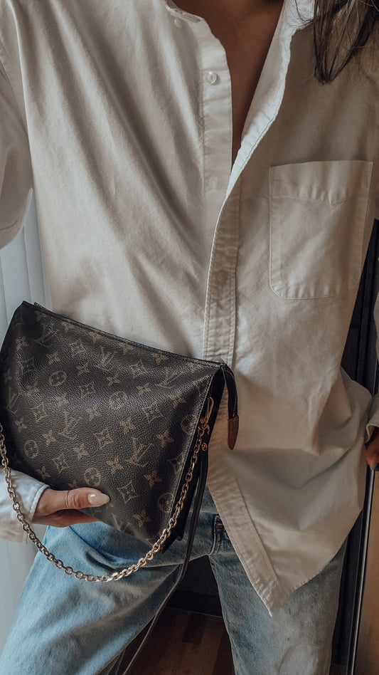 Authentic Vintage Louis Vuitton Upcycle Pouch on Chain & Strap