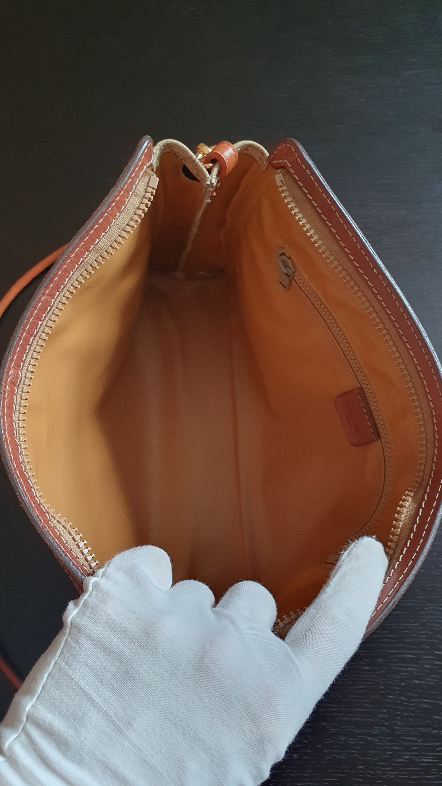 Authentic Vintage Celine Upcycle Tan/ Brown Versatile Purse with Knotted Strap