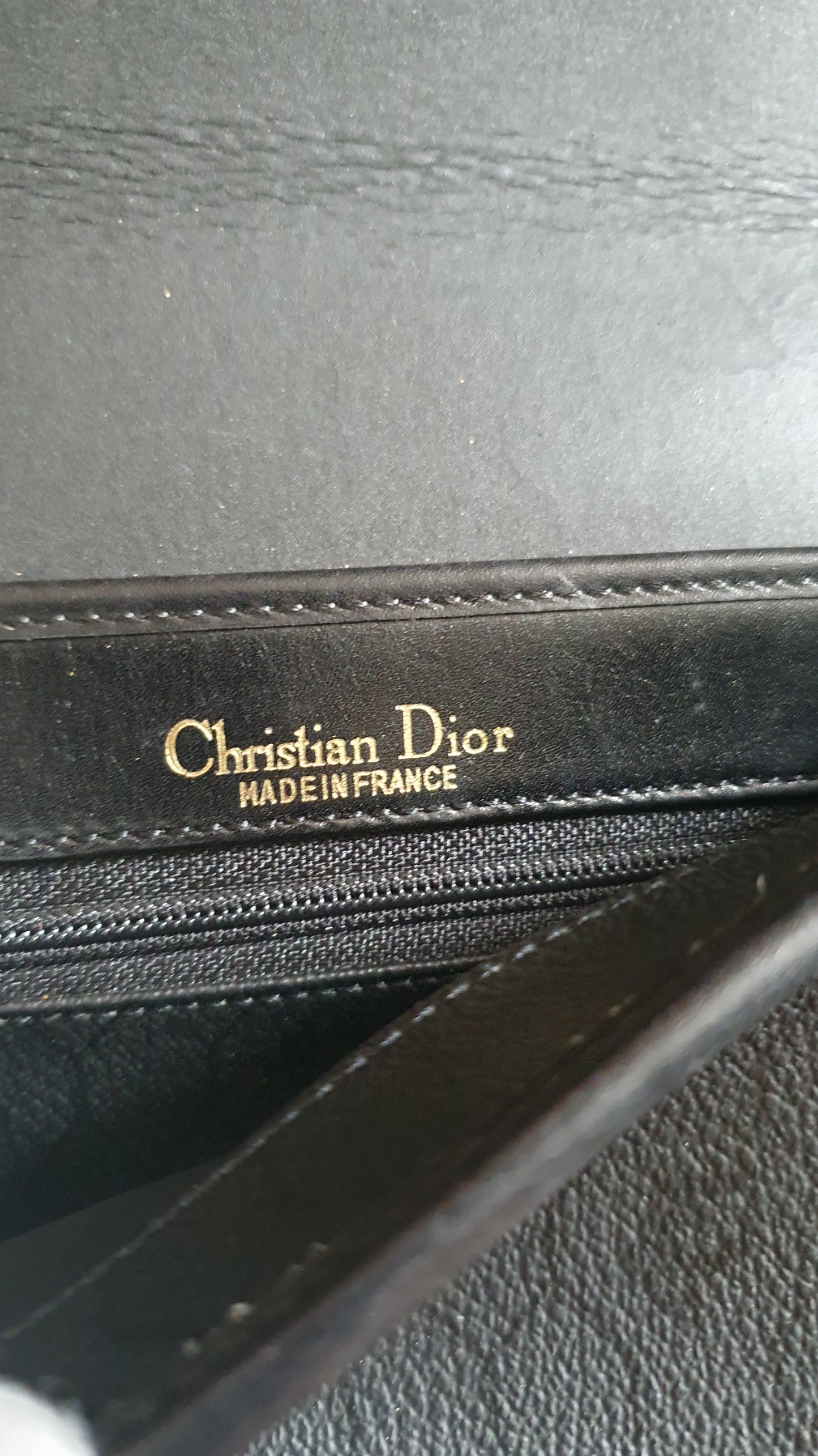 Authentic Vintage Dior Upcycle Black Purse with Chain & Strap