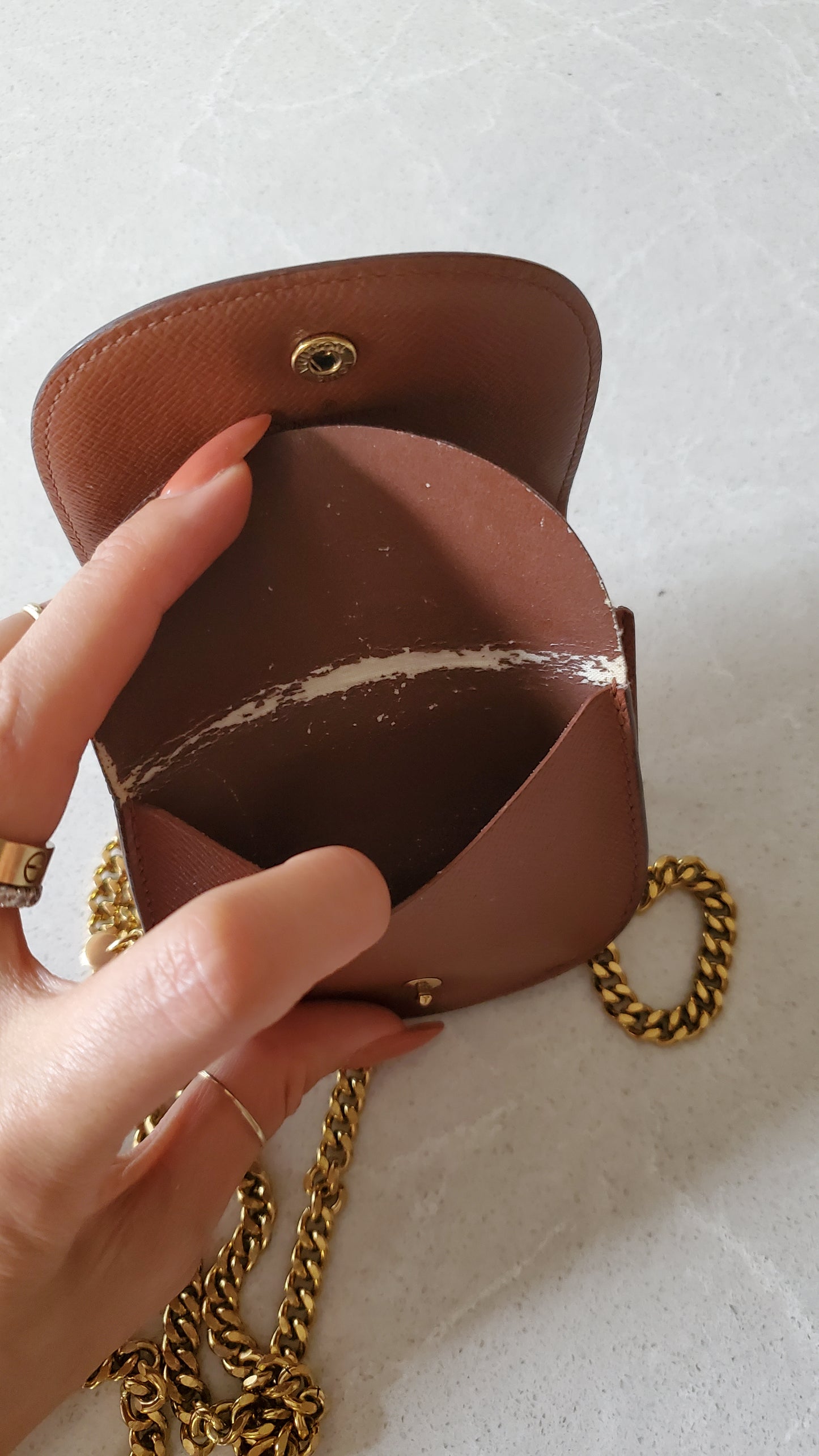 Authentic Vintage Louis Vuitton Upcycle Mini Pouch on Chain