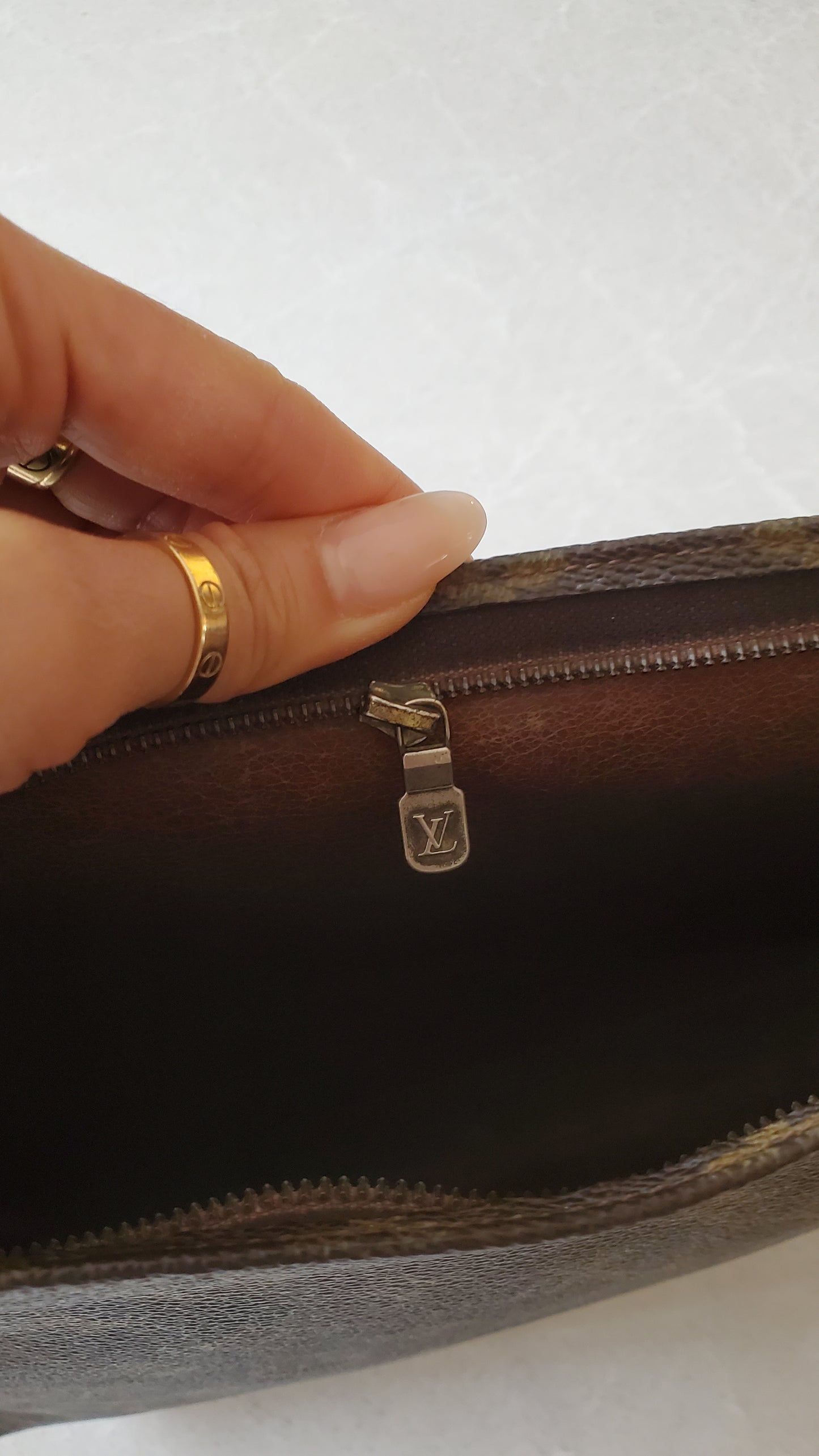 Authentic Vintage Louis Vuitton Upcycle Toiletry Pouch with Chain & 2 Straps (with insert)