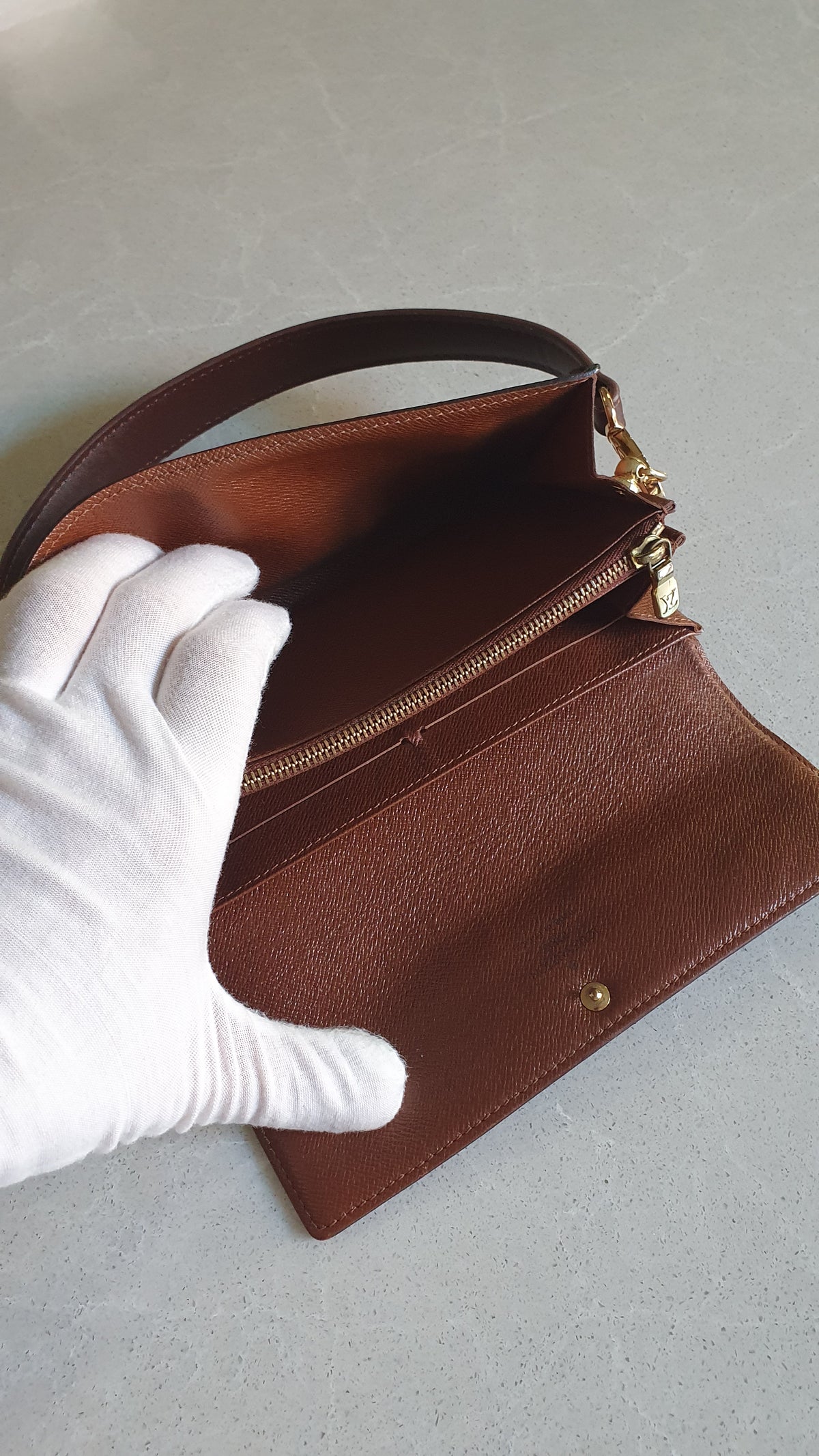 Authentic Vintage Louis Vuitton (2) Upcycle Wallet with Strap