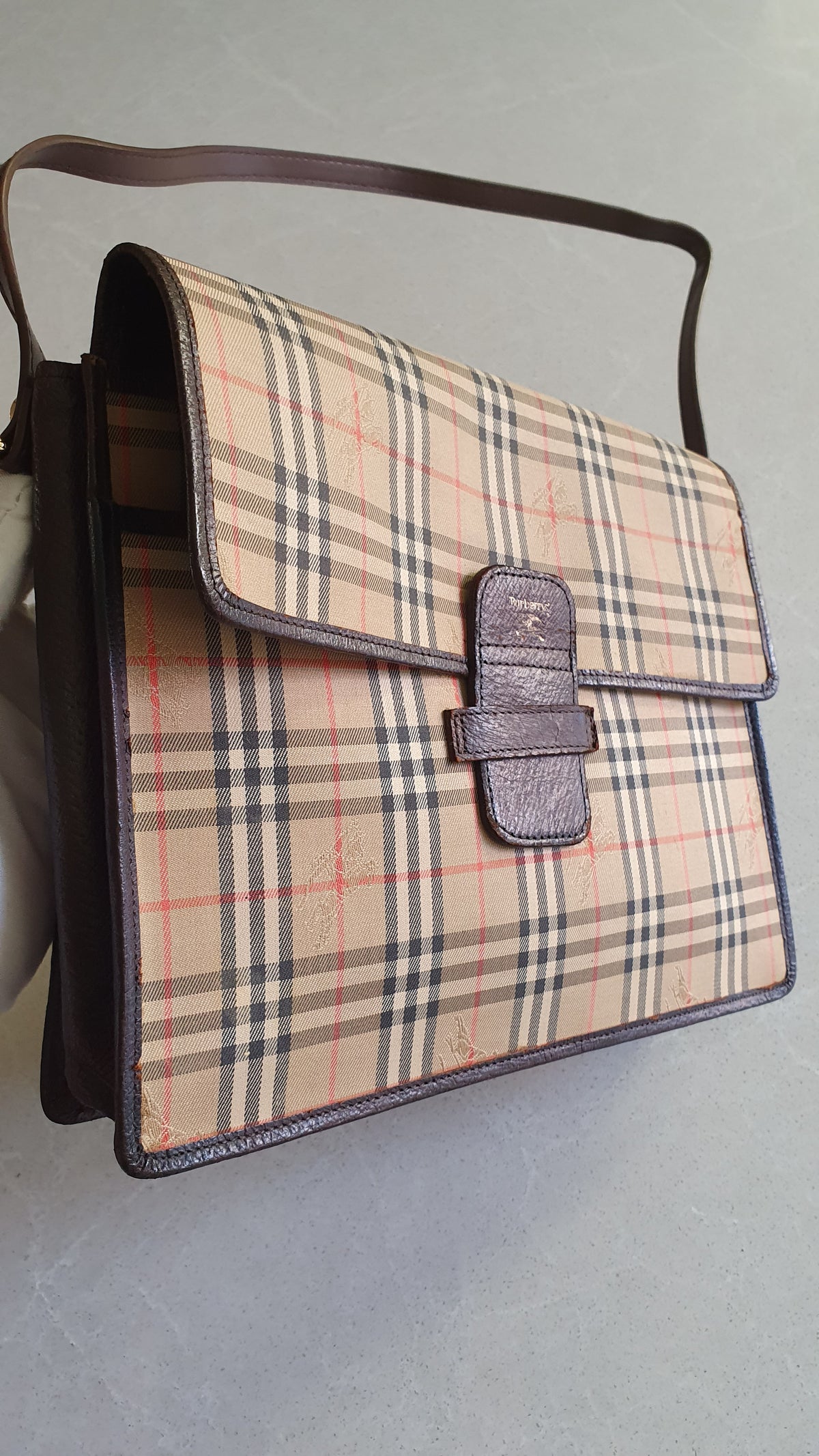 Authentic Burberry Upcycle Shoulder Purse with Strap