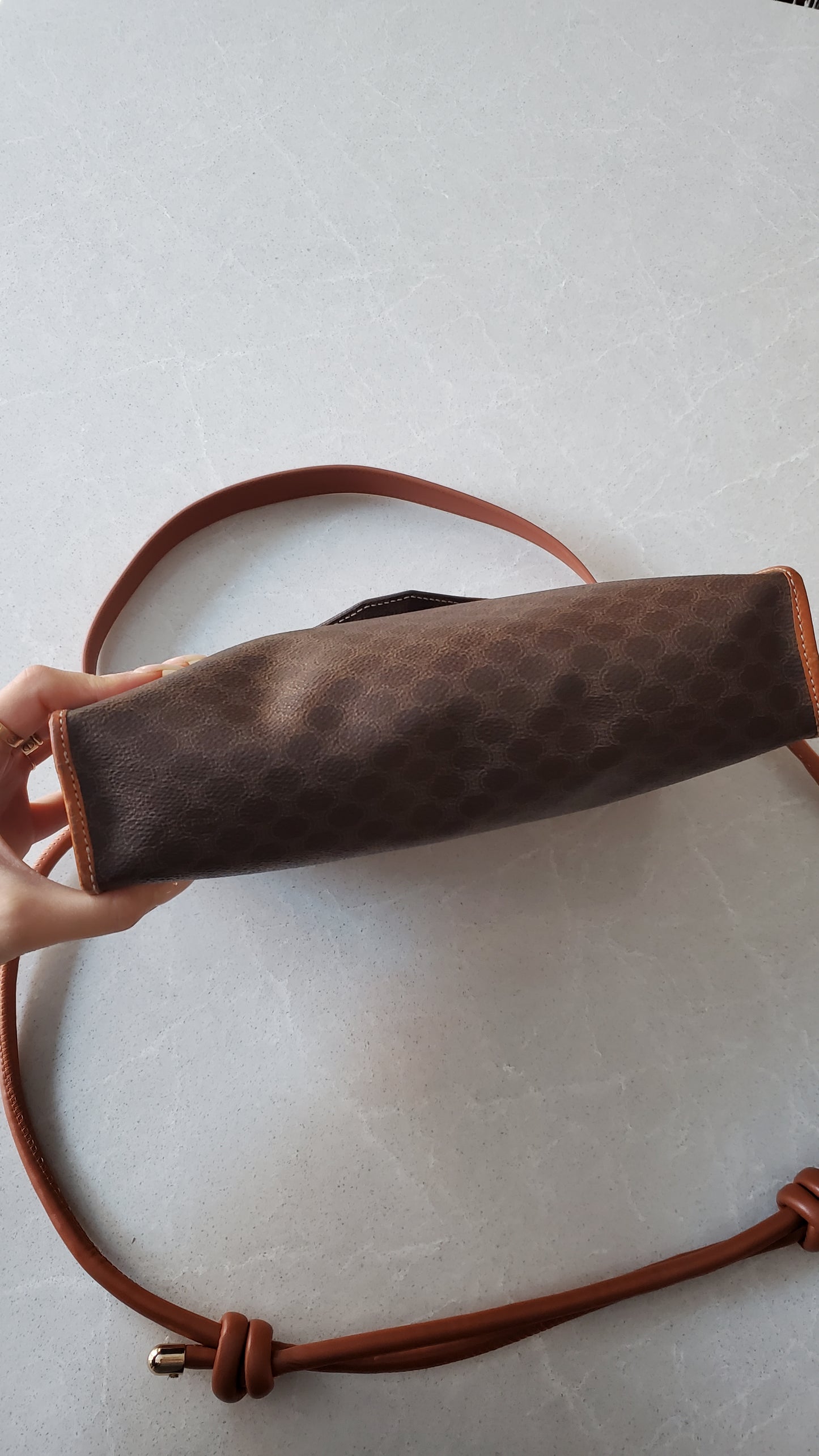 Authentic Vintage Celine (Brown) Upcycle Purse with Straps