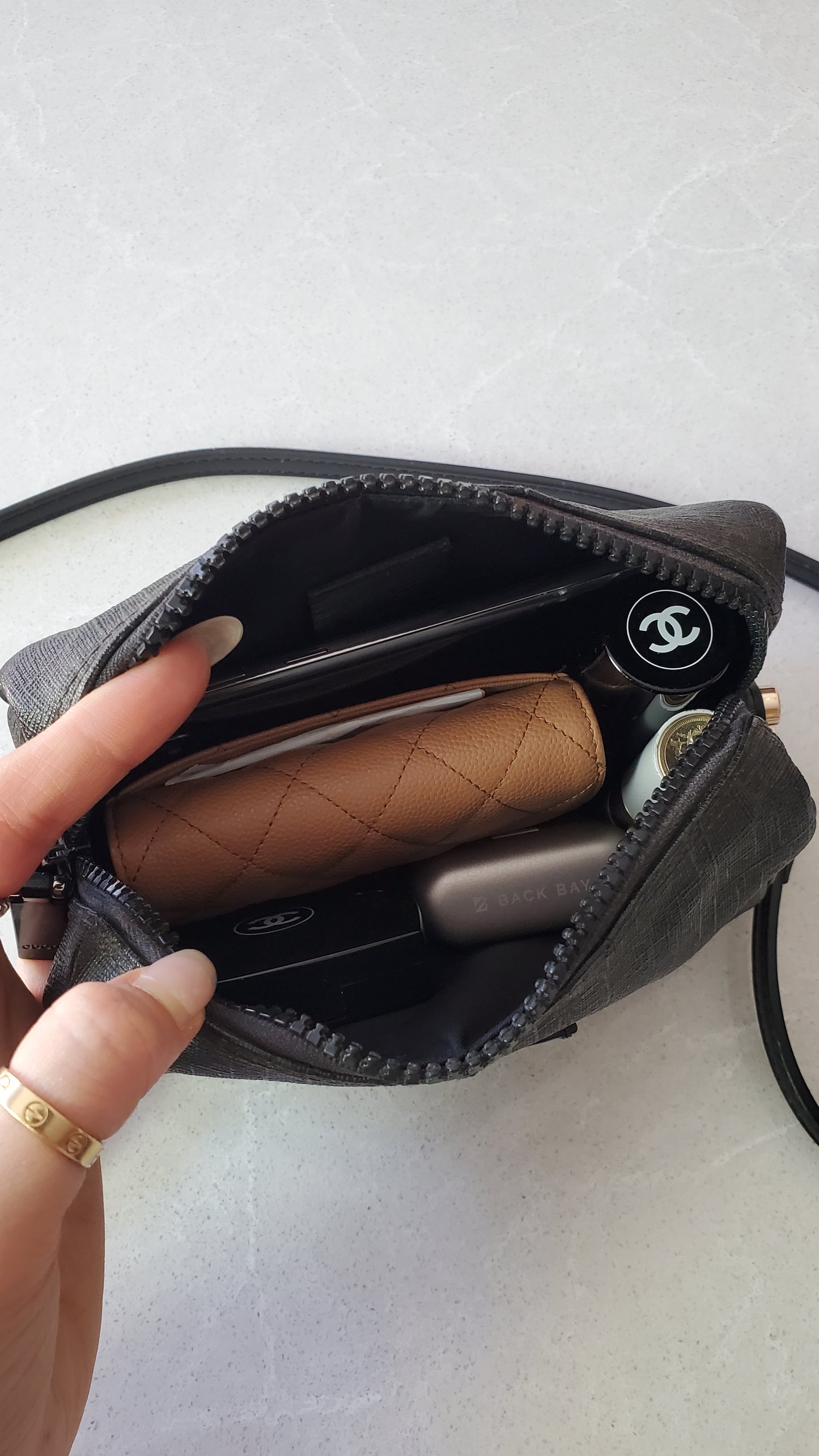 Authentic Gucci Upcycle Black Purse with Strap