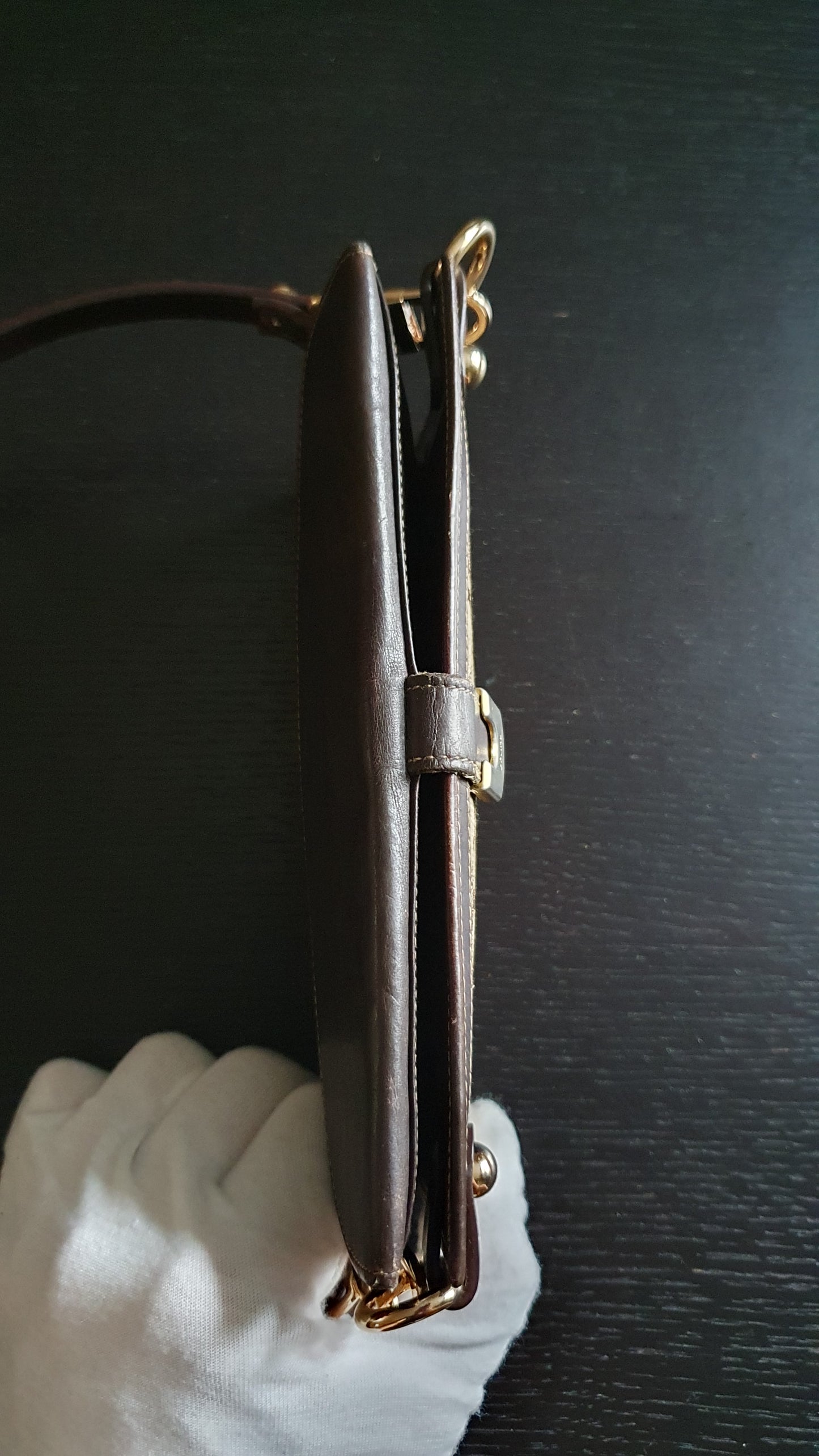 Authentic Vintage Celine Upcycle Wallet with Shoulder Strap