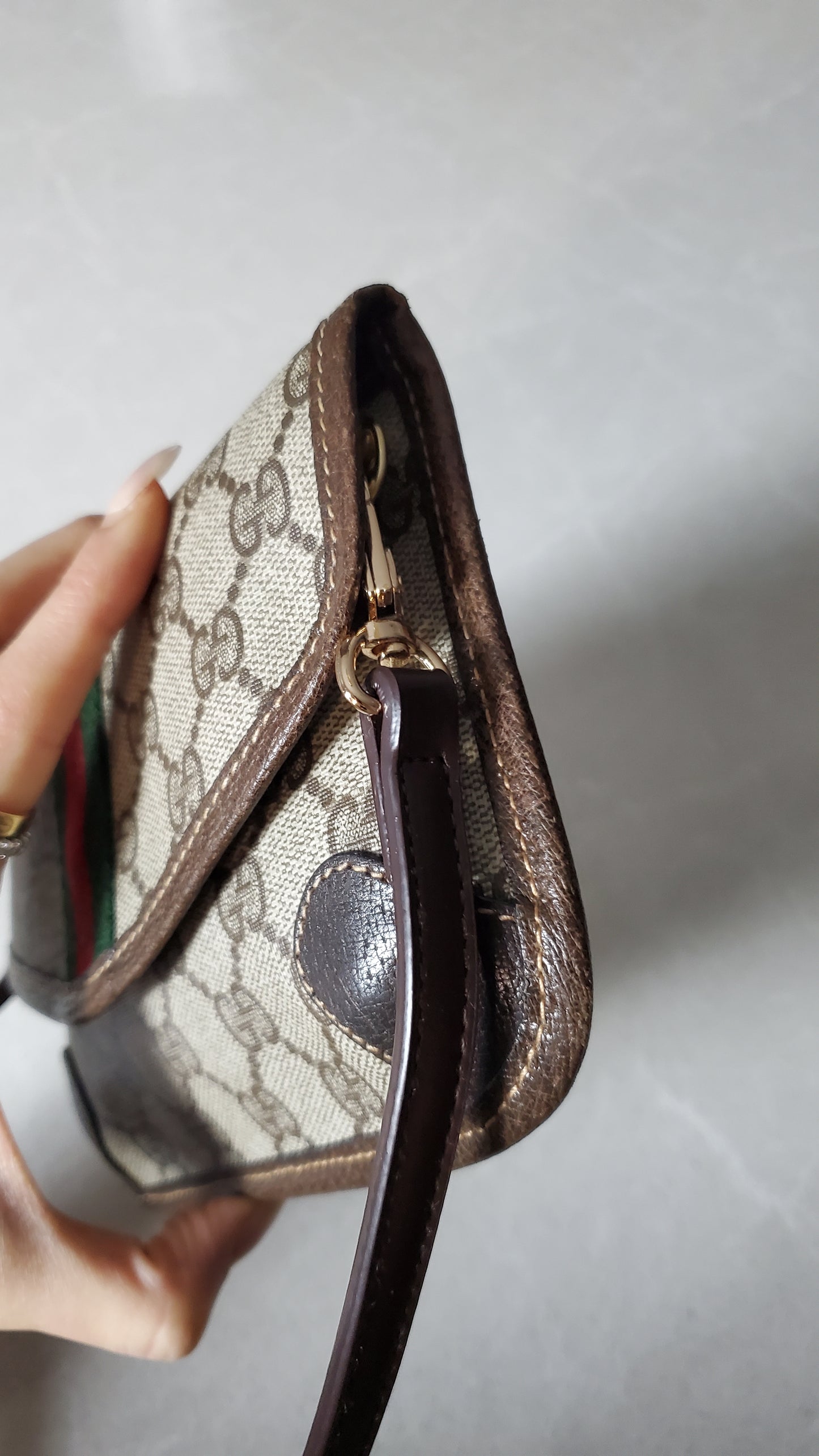 Authentic Vintage Gucci Upcycle Pouch with Strap