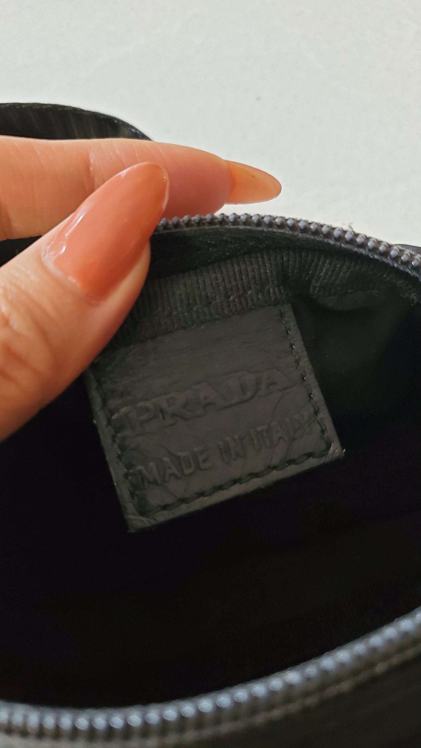 Authentic Prada Upcycle Versatile Black Nylon Mini Pouch on Chain & Strap