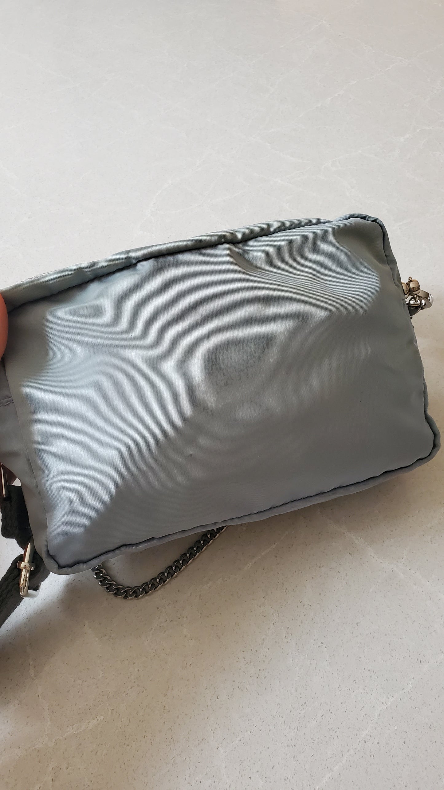 Authentic Prada Upcycle Nylon Pouch on Chain & Strap