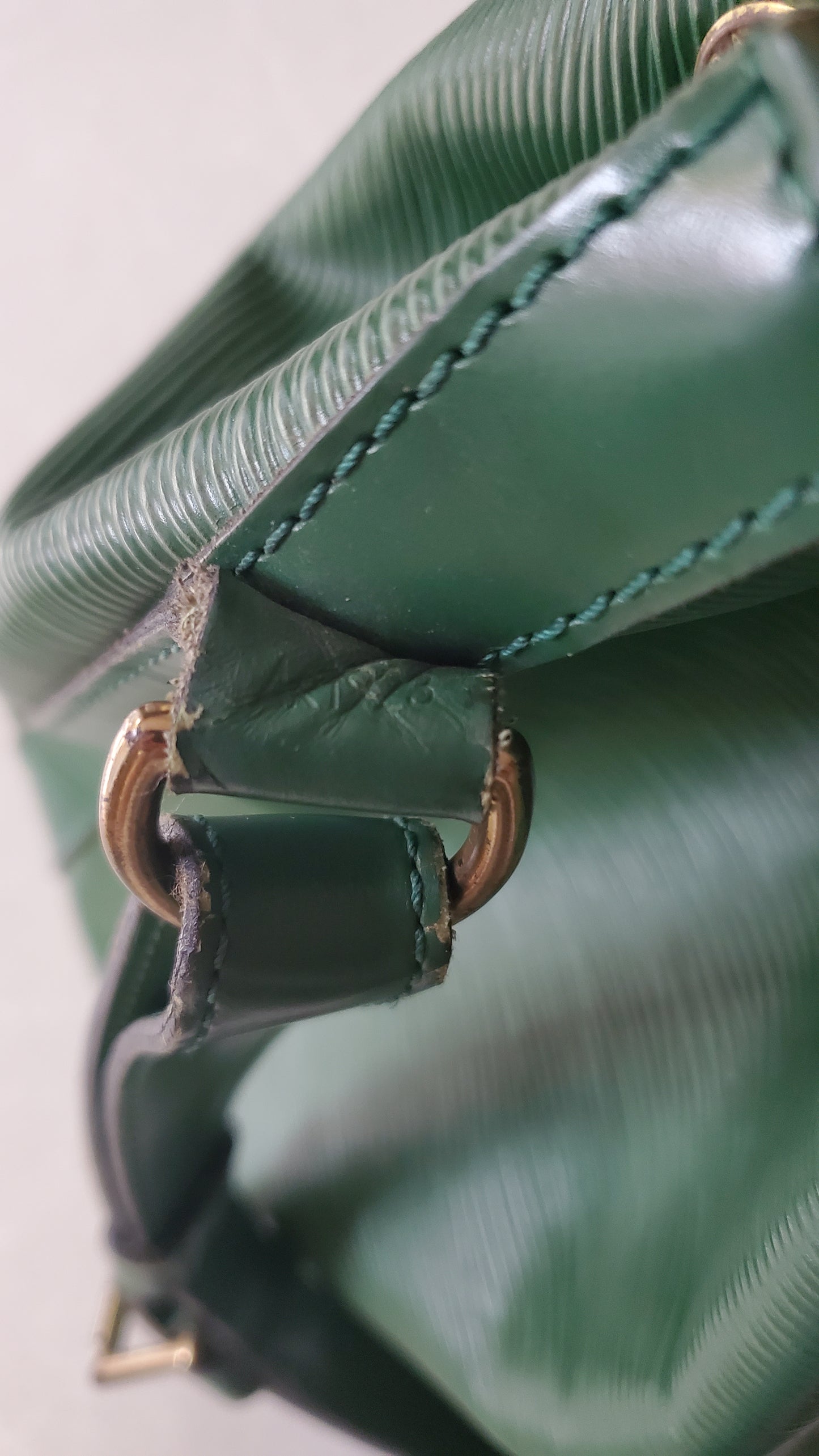 Authentic Vintage Louis Vuitton Green Epi Bucket Bag