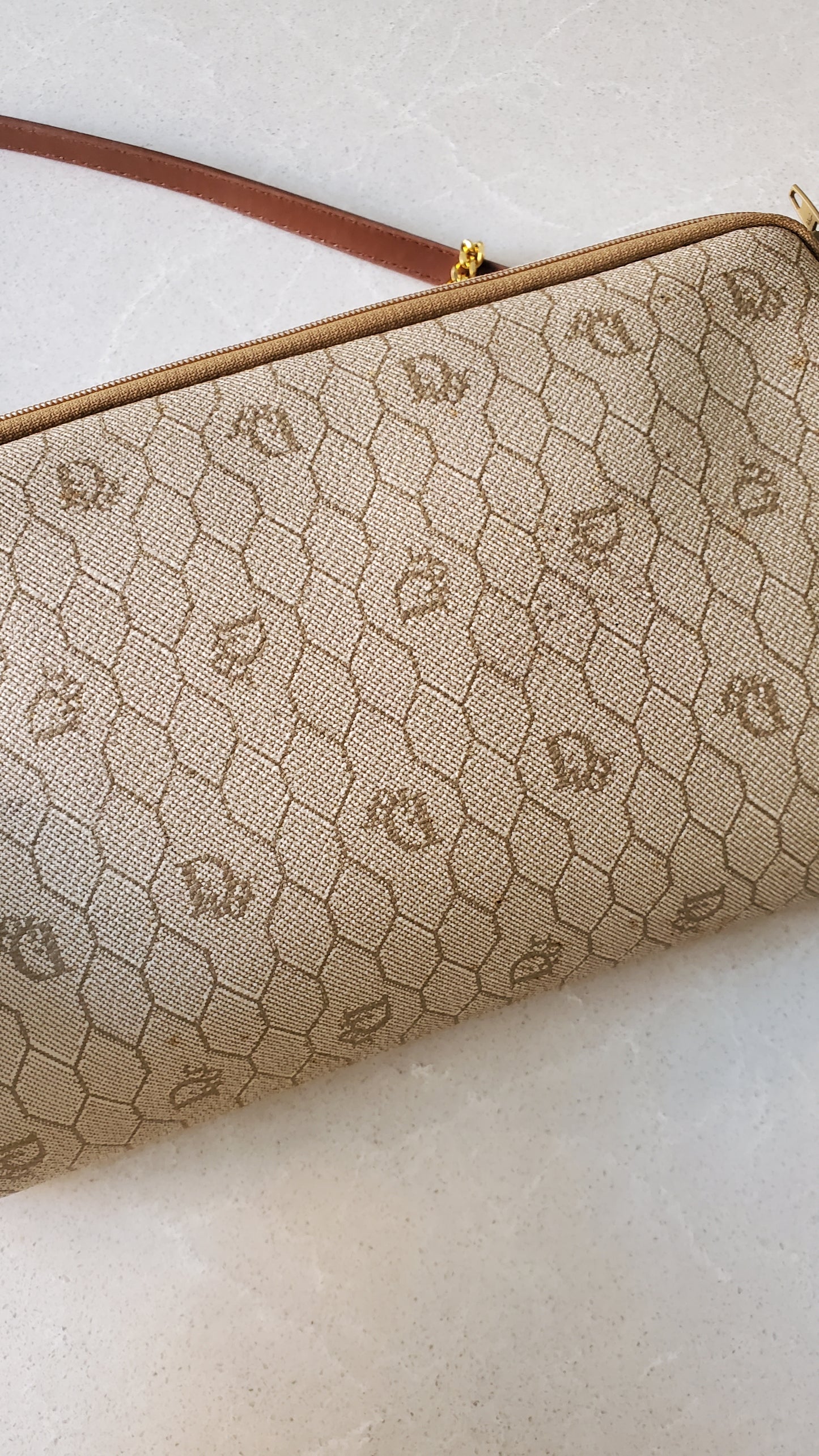 Authentic Vintage Dior Upcycle Purse with Strap & Chain