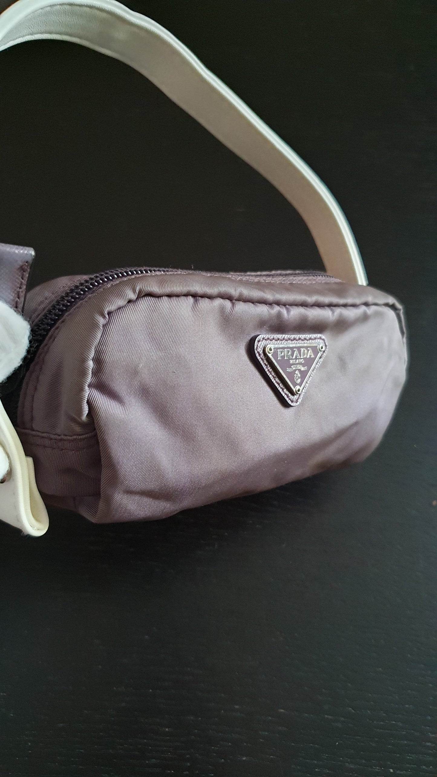 Authentic Prada Upcycle Purple Pouch with Strap