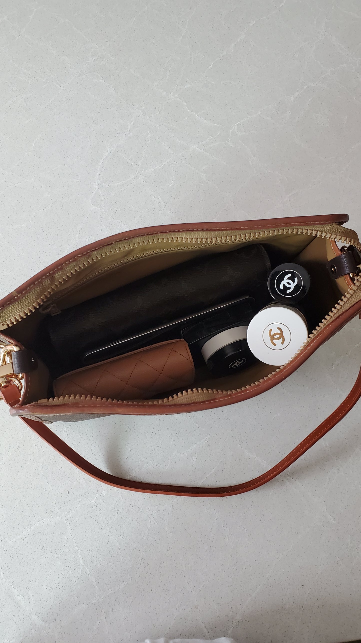 Authentic Vintage Celine (L) Upcycle Brown Shoulder Purse