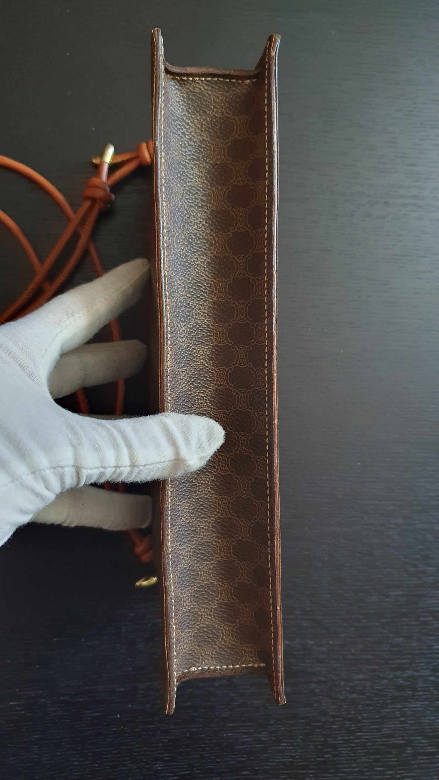 *Rare* Authentic Vintage Celine Upcycle Brown Versatile Purse with Strap