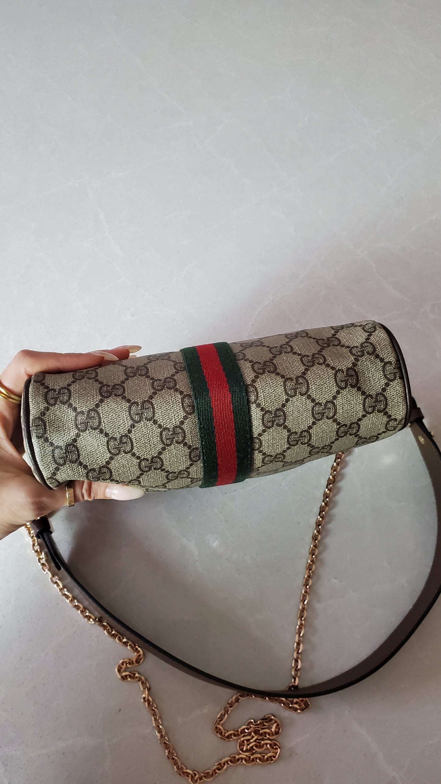 Authentic Vintage Gucci Upcycle Purse with Chain & Strap