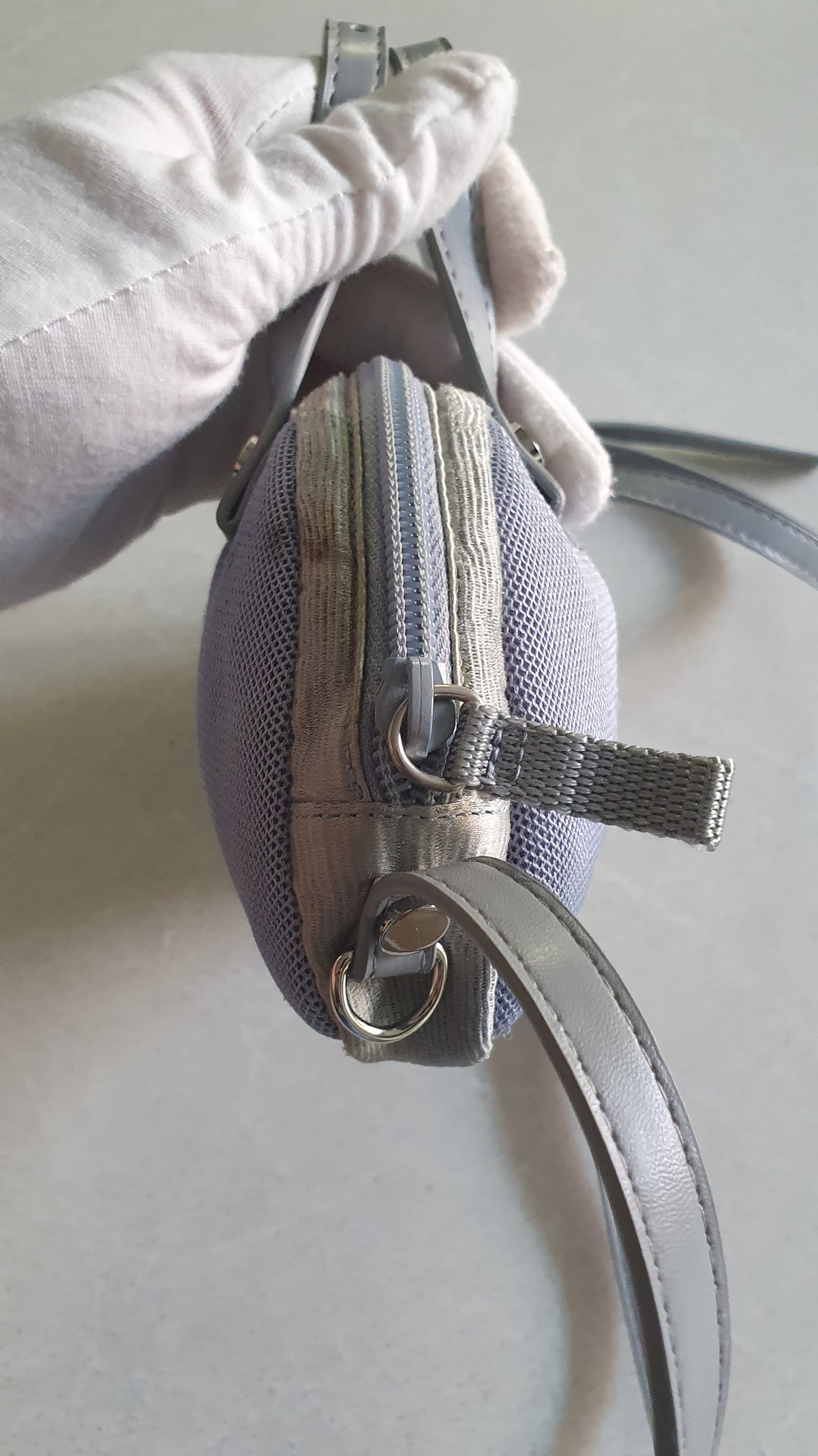 Authentic Prada Upcycle Blue Pouch with Straps