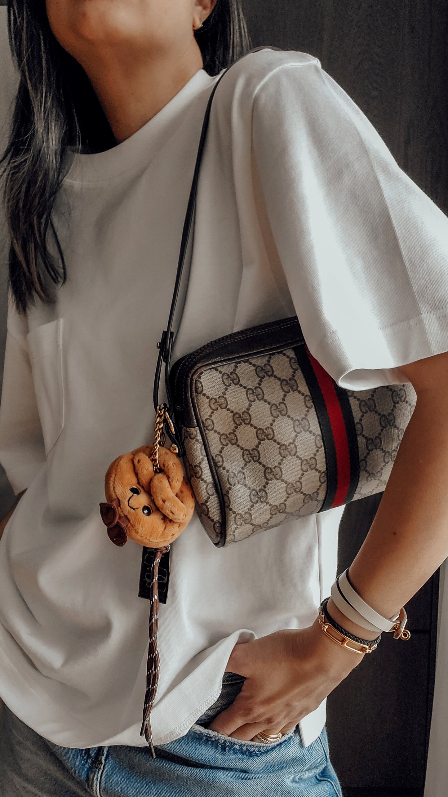 Authentic Vintage Gucci Upcycle (Brown) Shoulder Purse with Strap