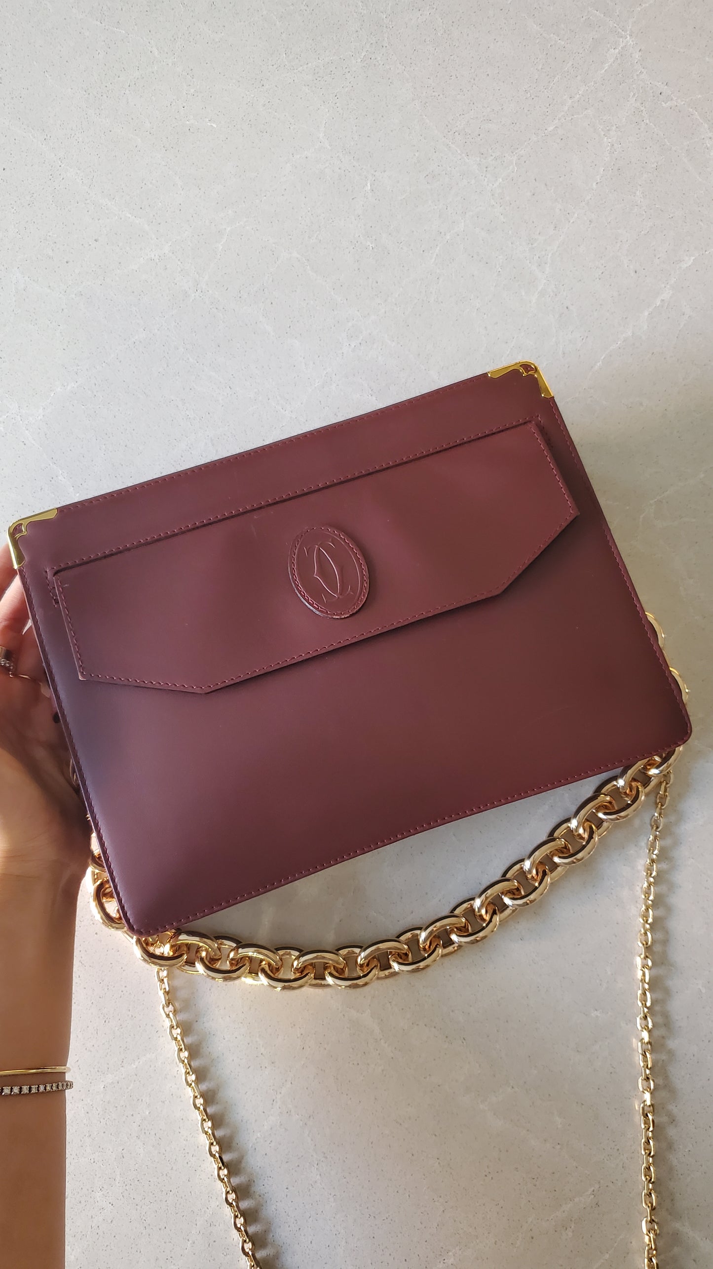 Authentic Vintage Cartier Upcycle Purse on Chains